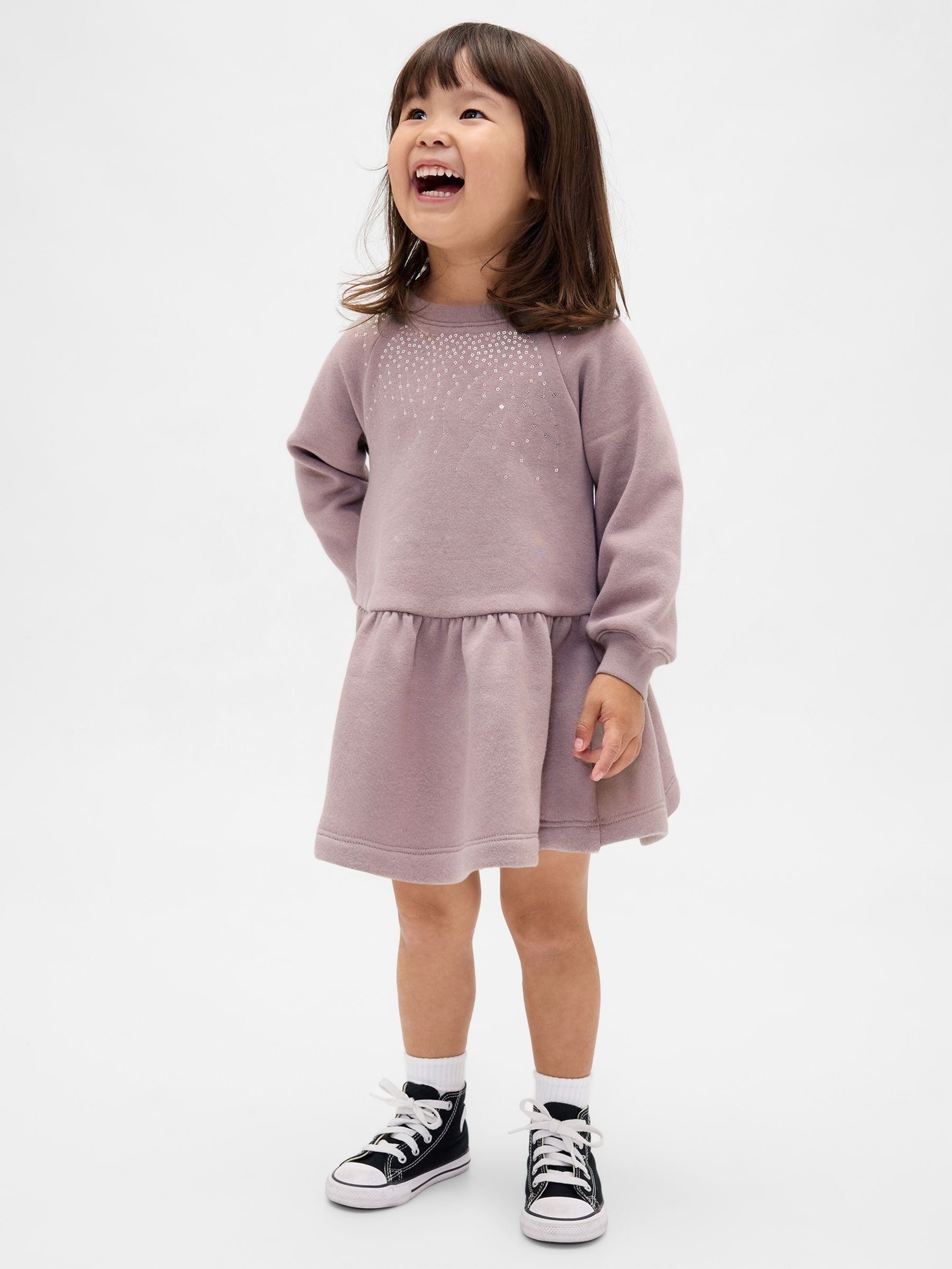 Purple Sweatshirt Dress - Image 3 of 3