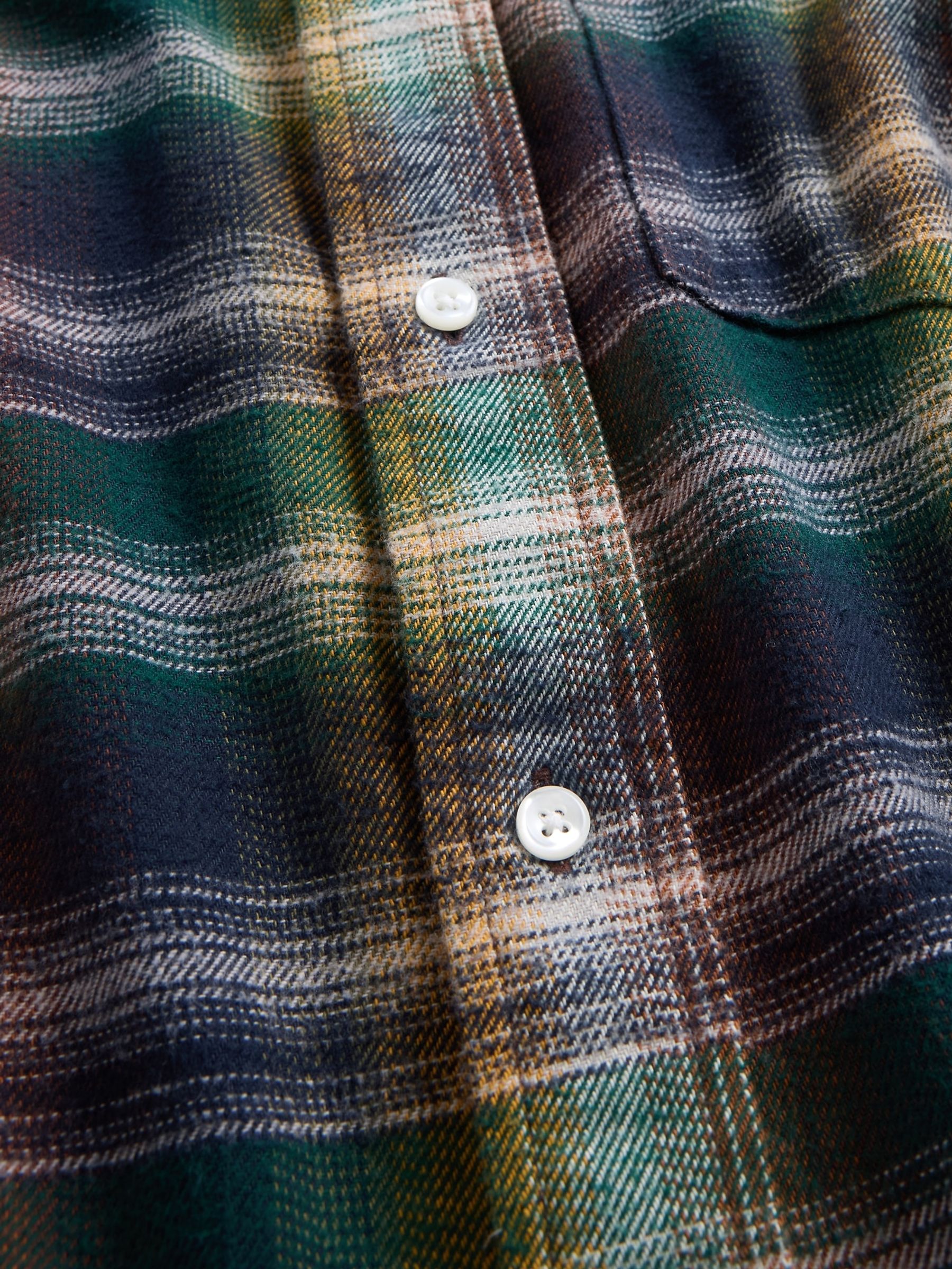 Black Cotton Relaxed Flannel Shirt - Image 3 of 3