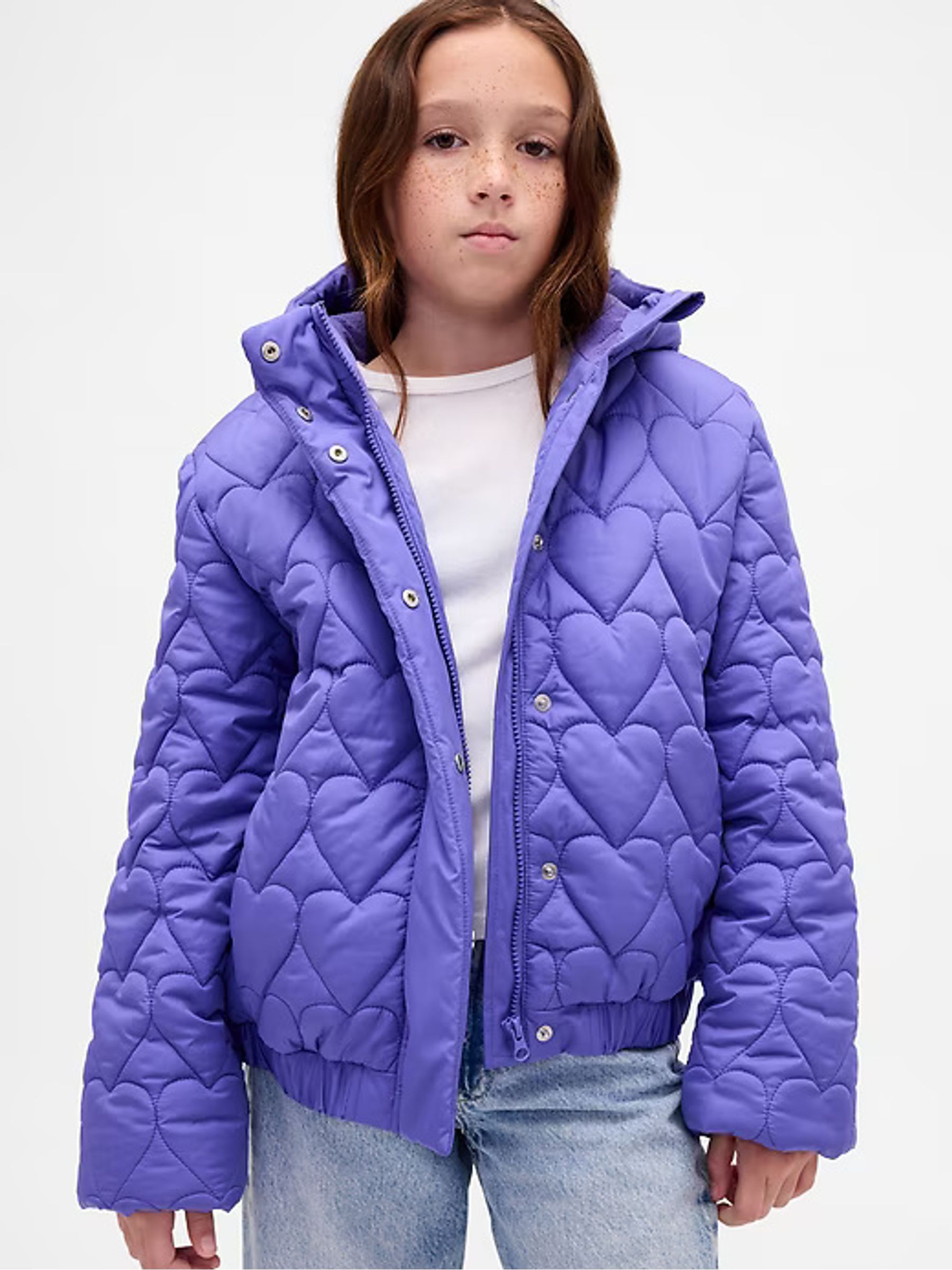 Purple Puffer Jacket (4 - 13Yrs) - Image 1 of 6