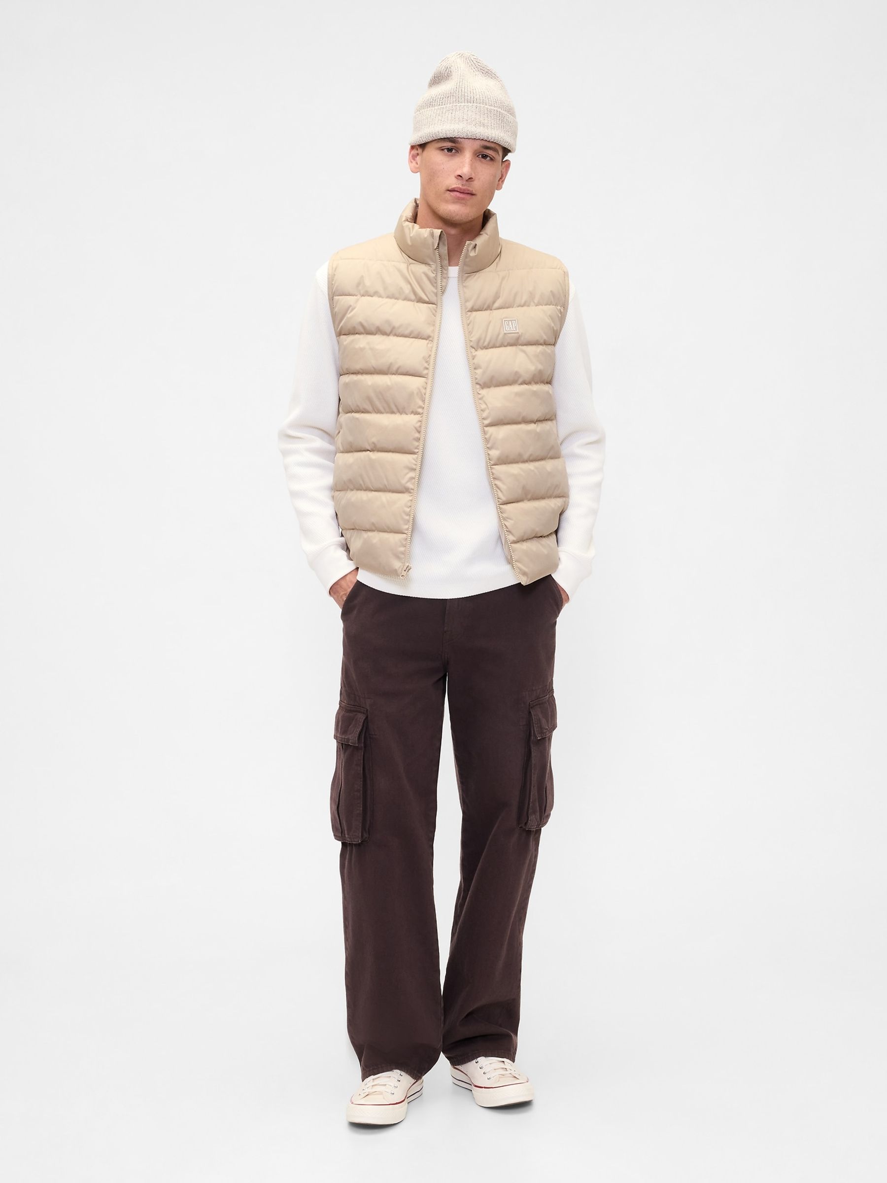 Cream Relaxed ColdControl Puffer Vest - Image 3 of 4