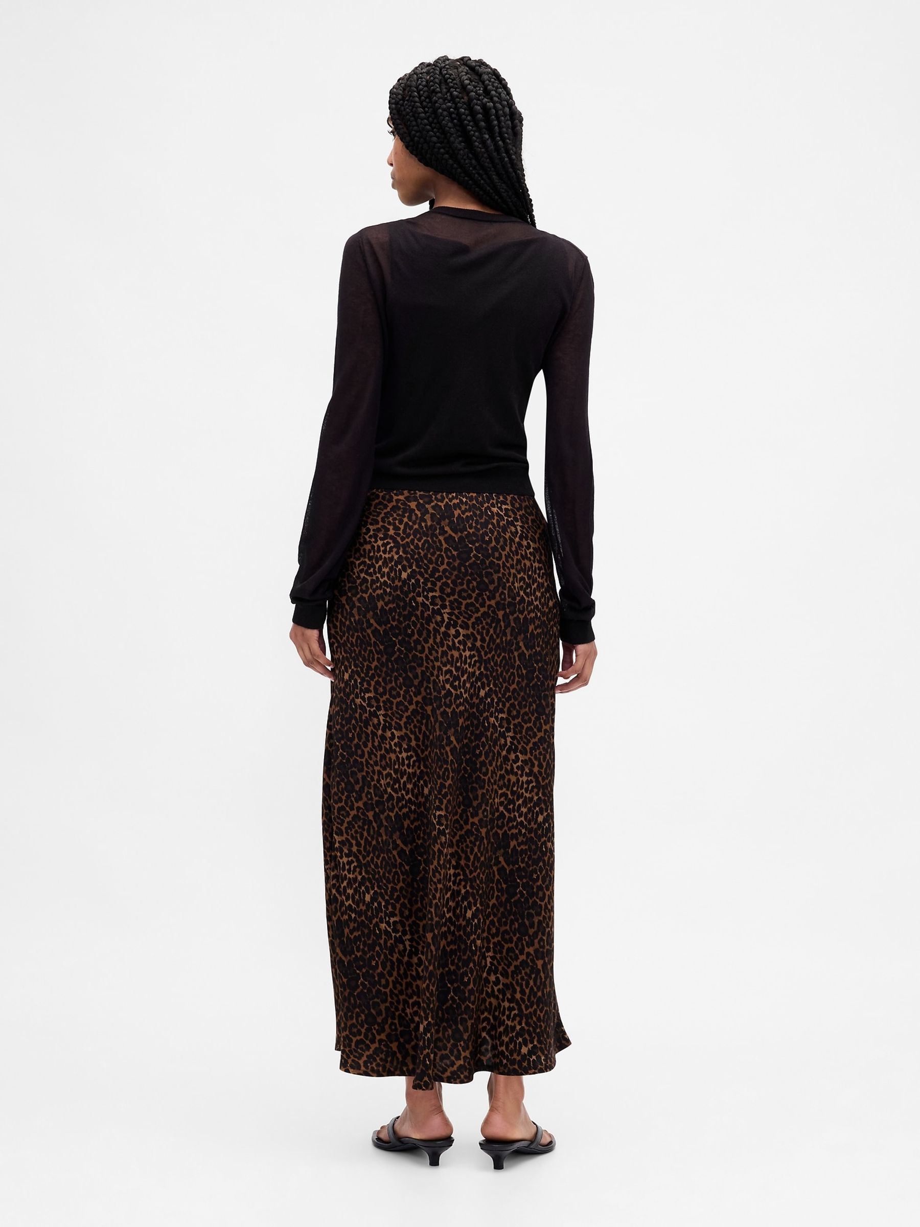 Brown Maxi Slip Skirt - Image 2 of 4