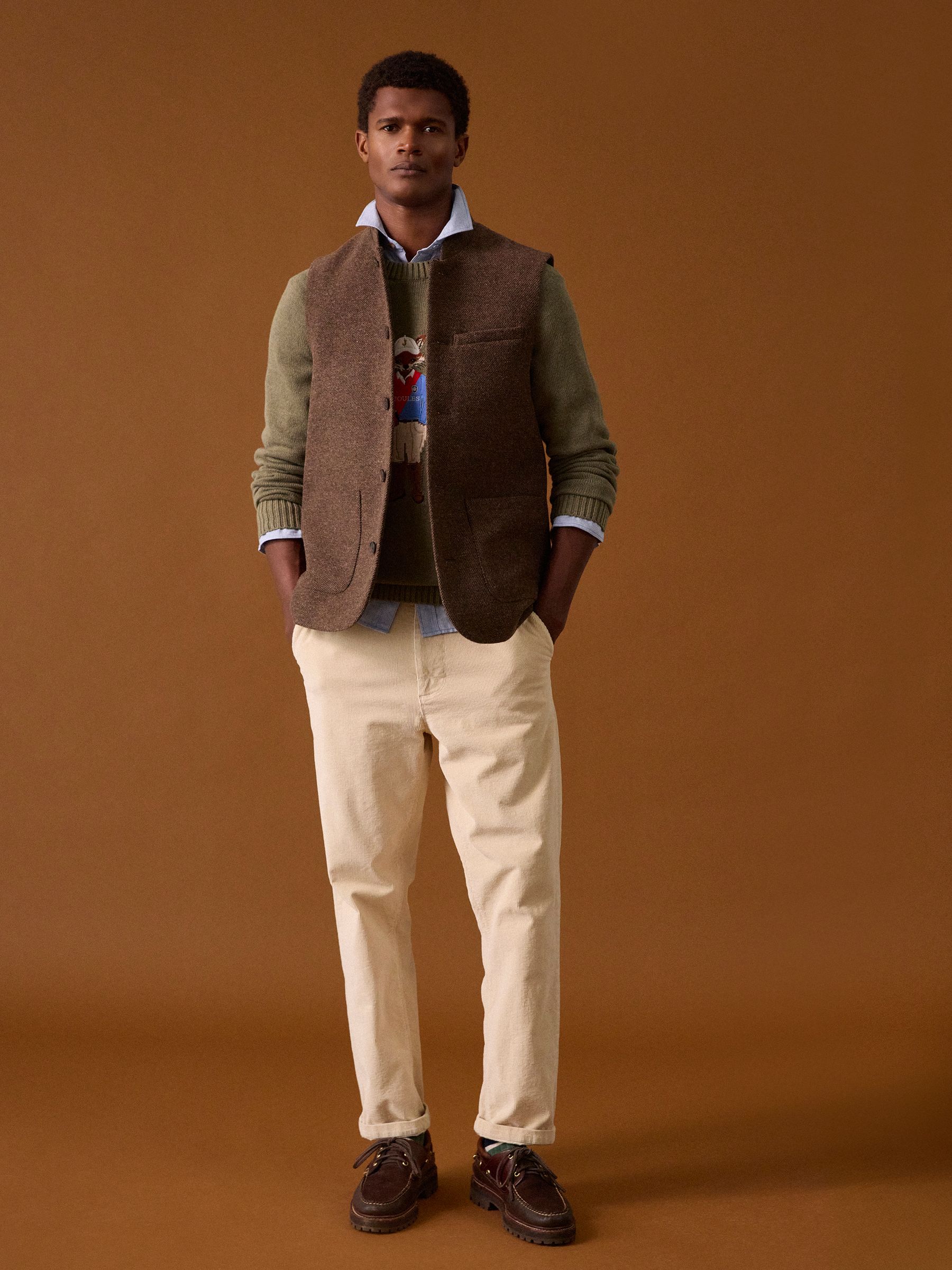 Brown Tweed Gilet - Image 2 of 11