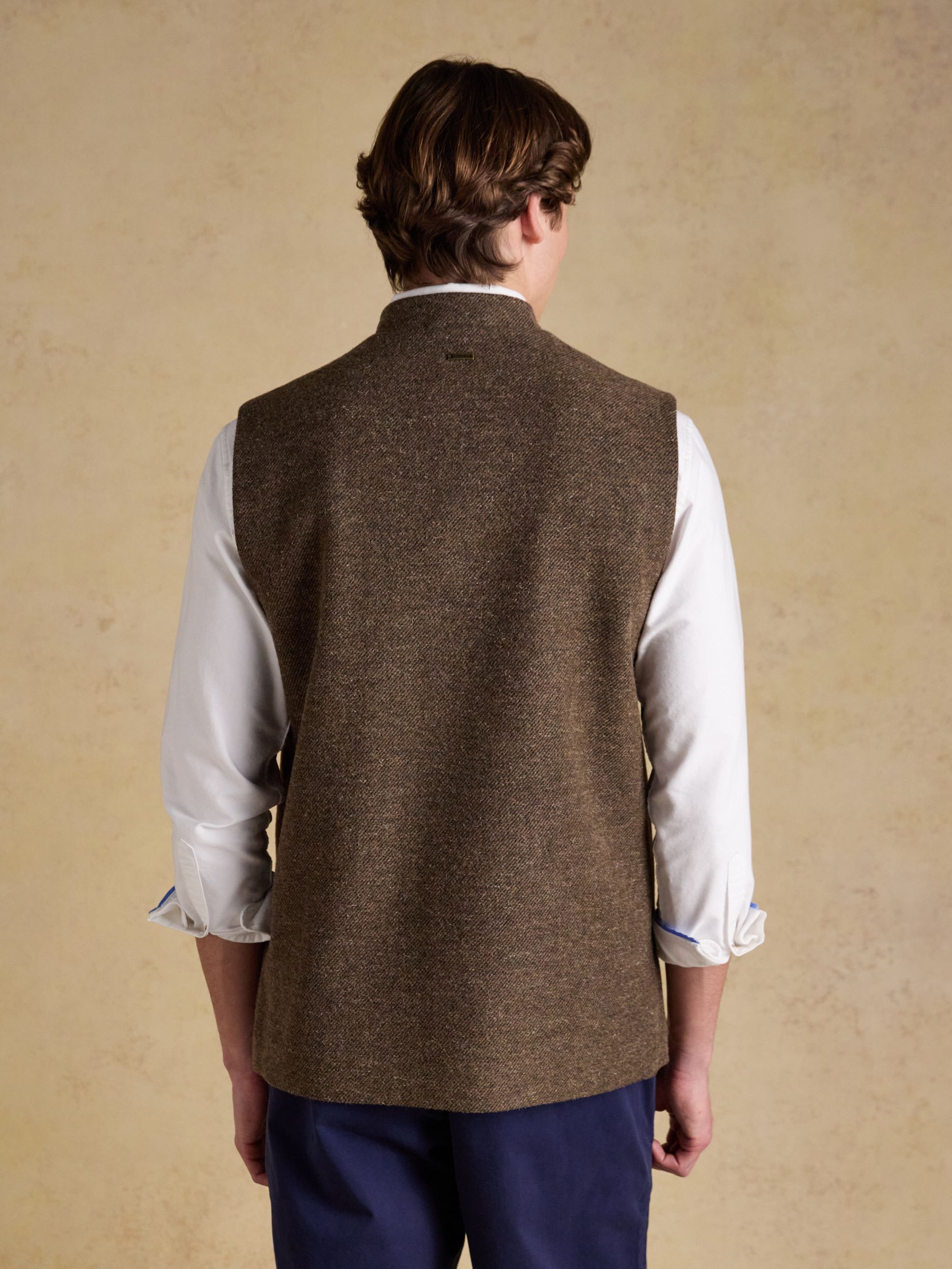 Brown Tweed Gilet - Image 4 of 11