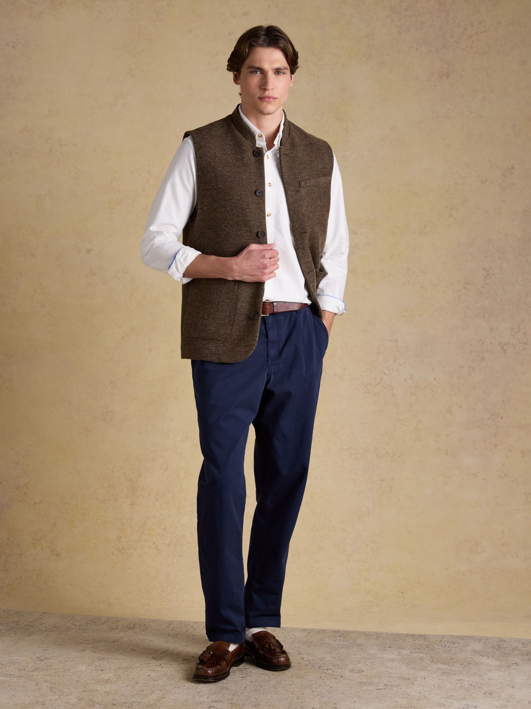 Brown Tweed Gilet - Image 5 of 11