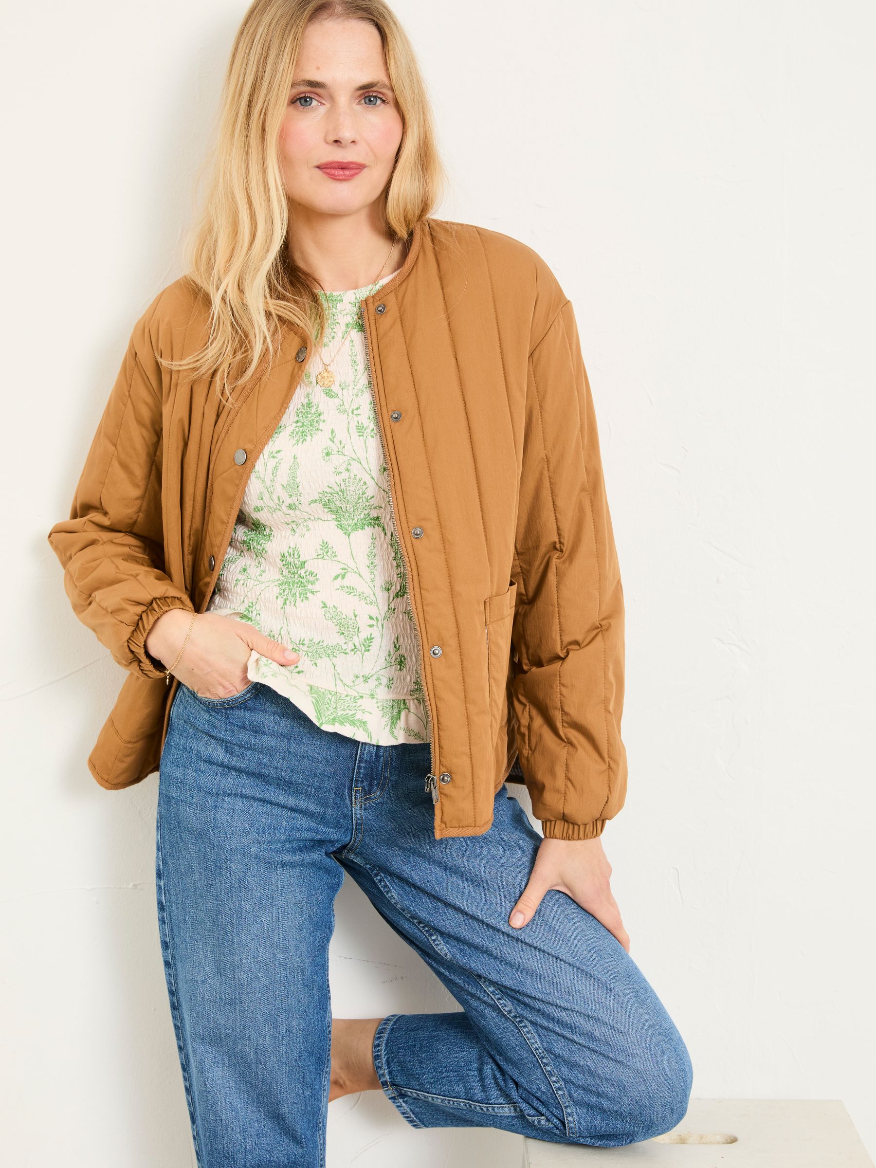 Betty Ivory Summer Meadow Shirred Top - Image 6 of 7