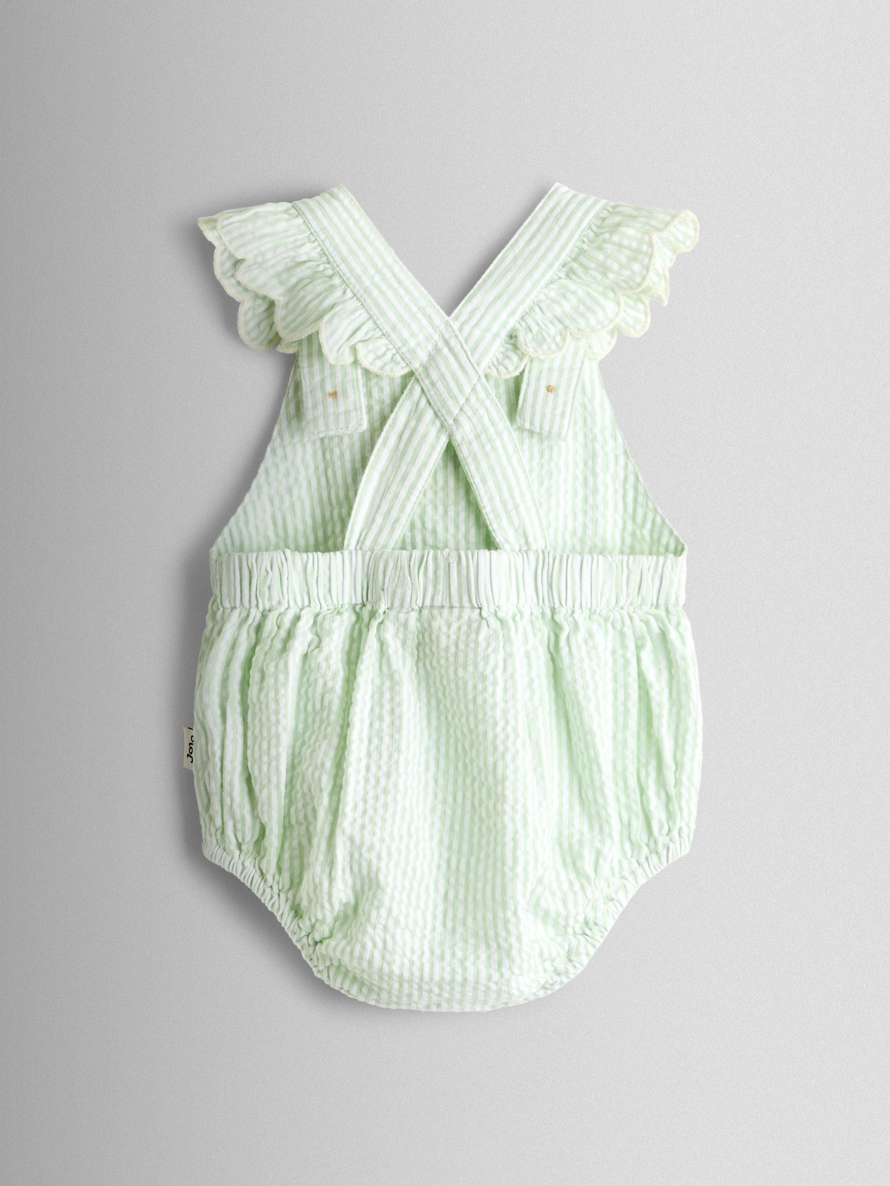 Green Duck Stripe Frill Romper - Image 4 of 5