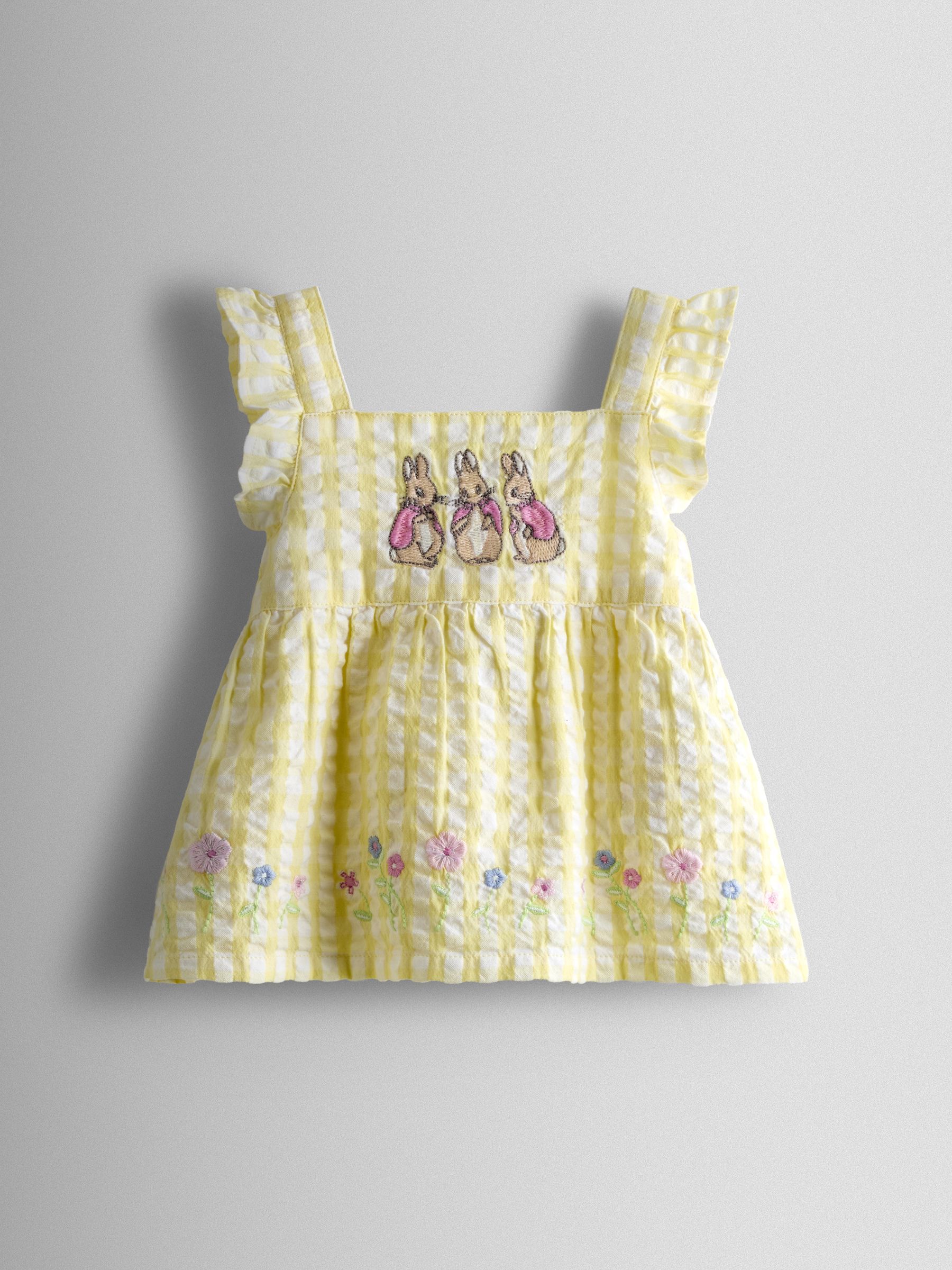Yellow Flopsy Embroidered Top, Short & Headband Set - Image 3 of 8