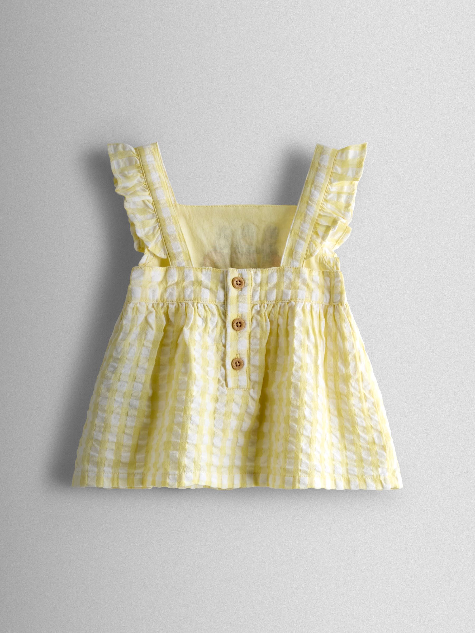 Yellow Flopsy Embroidered Top, Short & Headband Set - Image 4 of 8