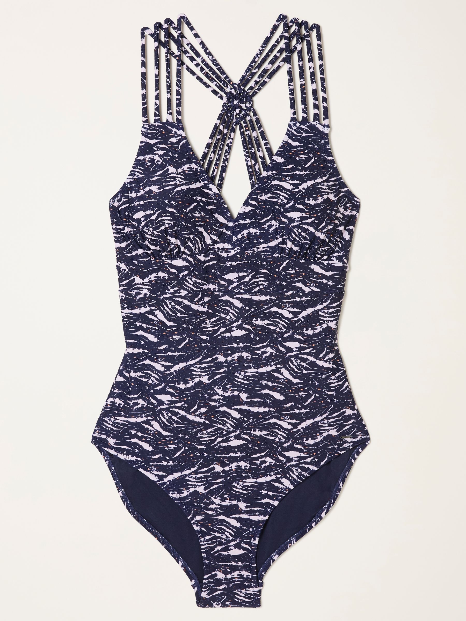 Hope Navy Brush Stroke Macrame Swimsuit - Image 12 of 12