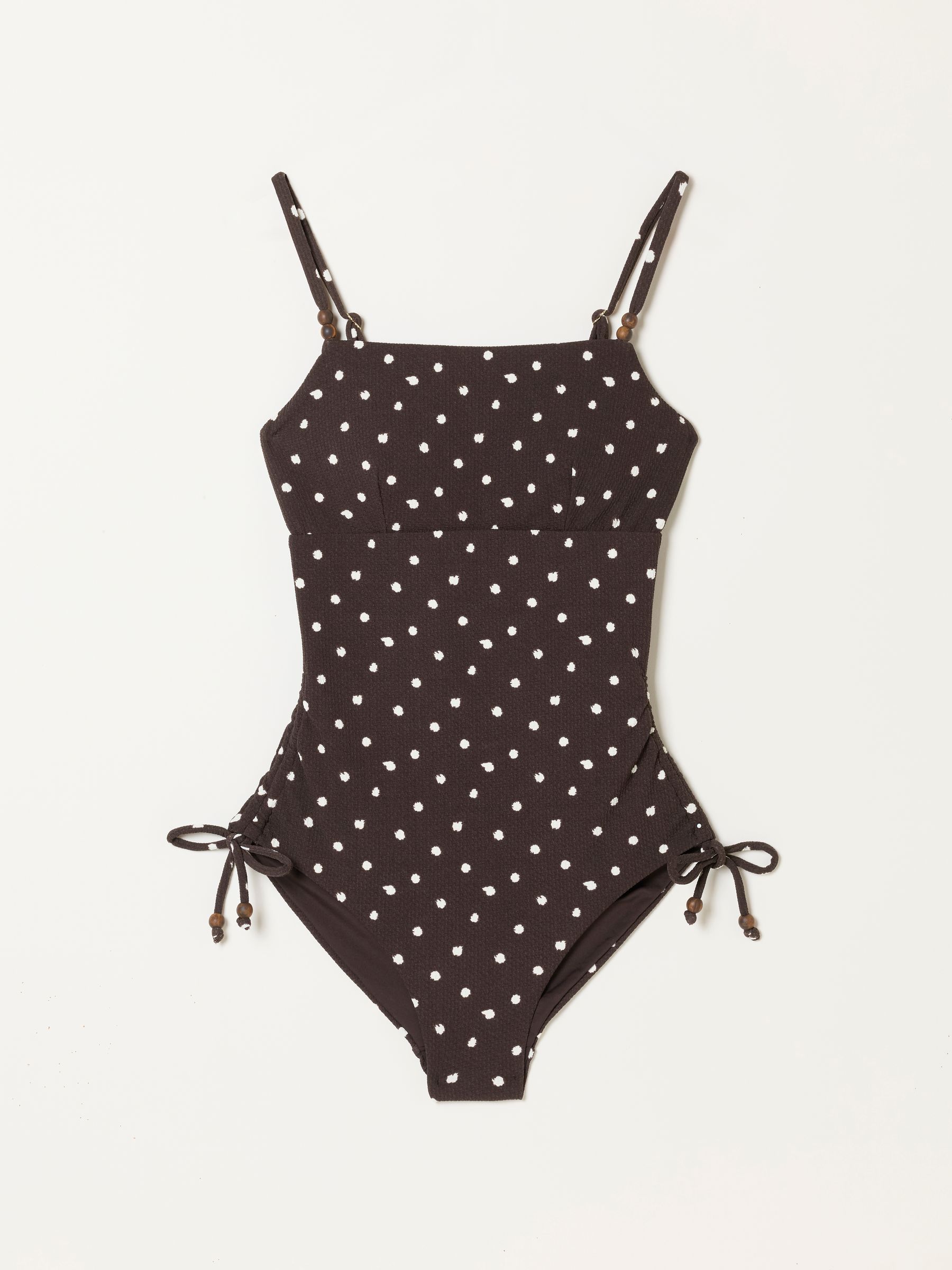 Chocolate Brown Polka Dot Swimsuit - Image 6 of 6 Chocolate Brown Polka Dot Swimsuit - Image 6 of 6