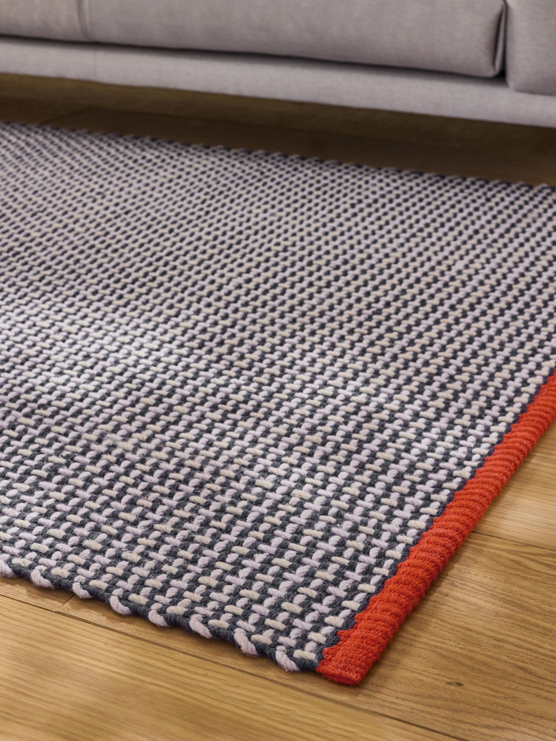 Haden Textured Flatweave Rug in Blue - Image 3 of 5