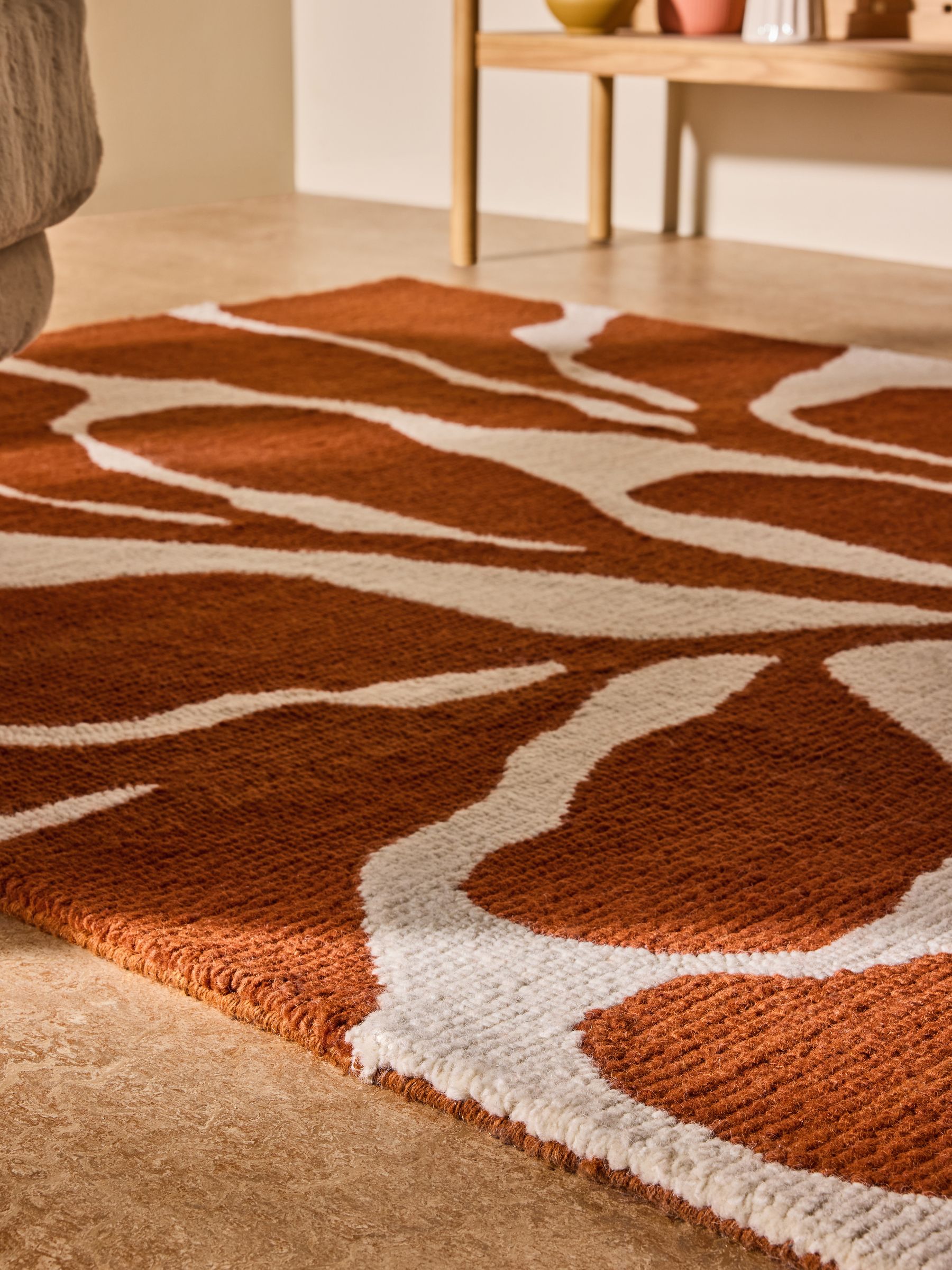 Carragean Wool Tufted Rug in Natural - Image 2 of 5