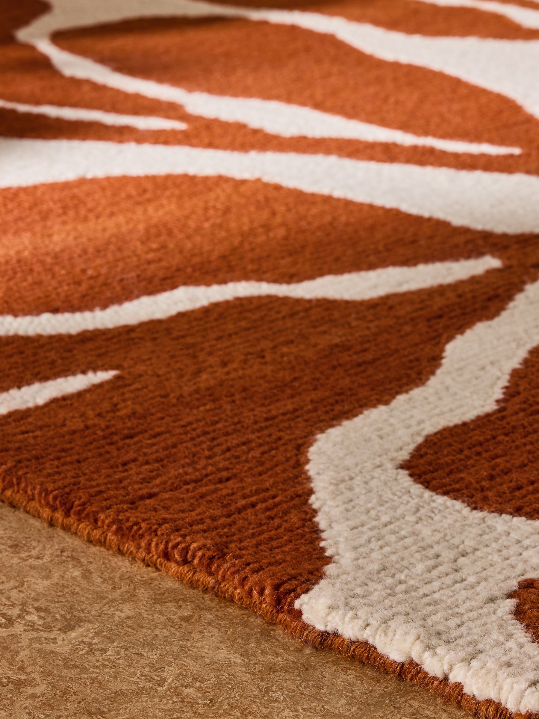 Carragean Wool Tufted Rug in Natural - Image 3 of 5