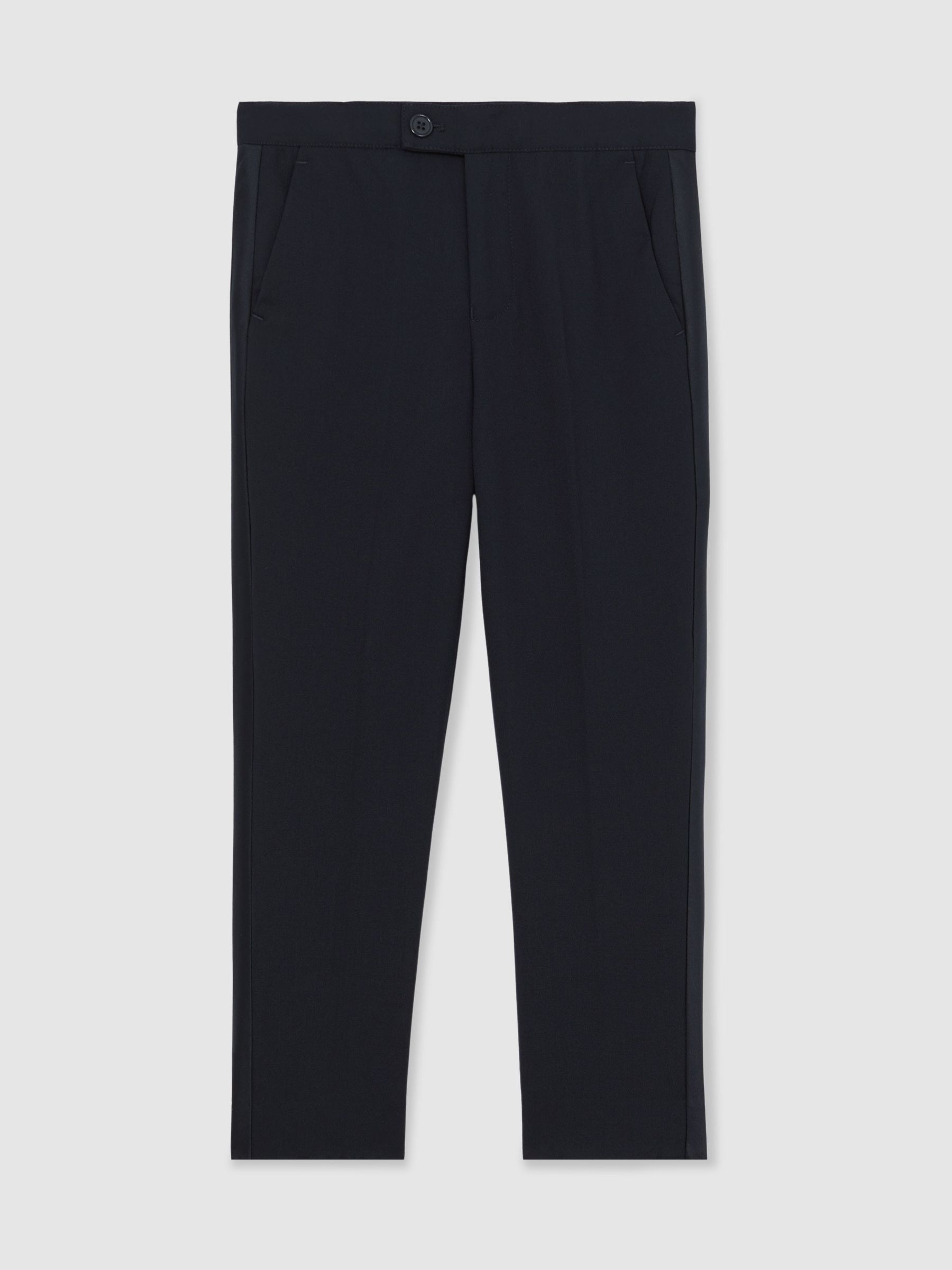 13-14 yrs Tuxedo Satin Stripe Trousers in Navy - Image 1 of 5
