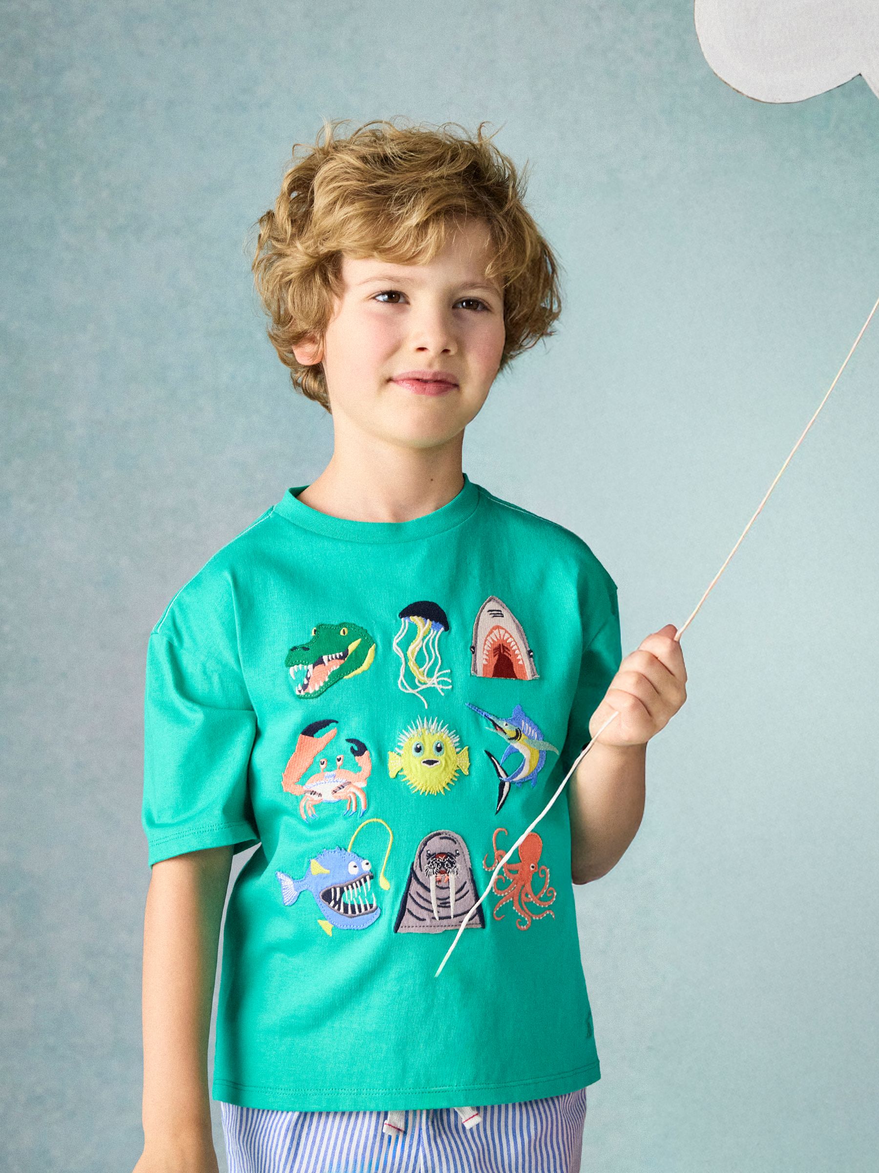 Boys' Archie Green Applique Graphic T-Shirt - Image 1 of 7