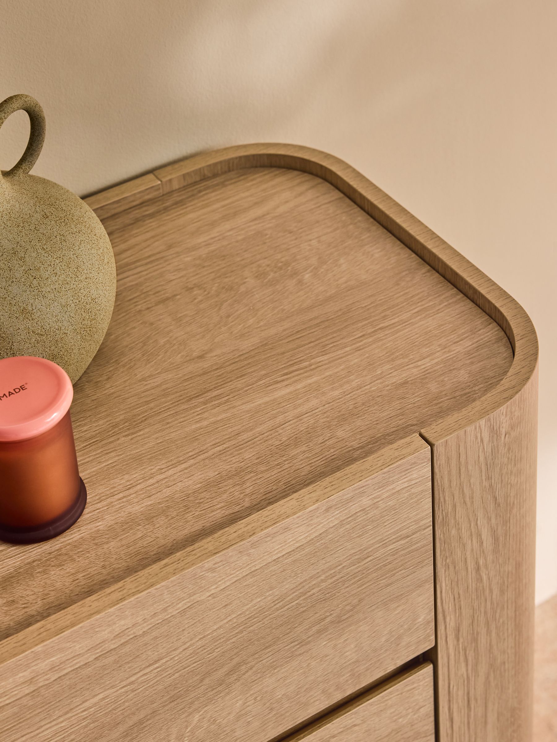 3 Drawer Kain Wide Chest in Light Oak Effect - Image 2 of 6