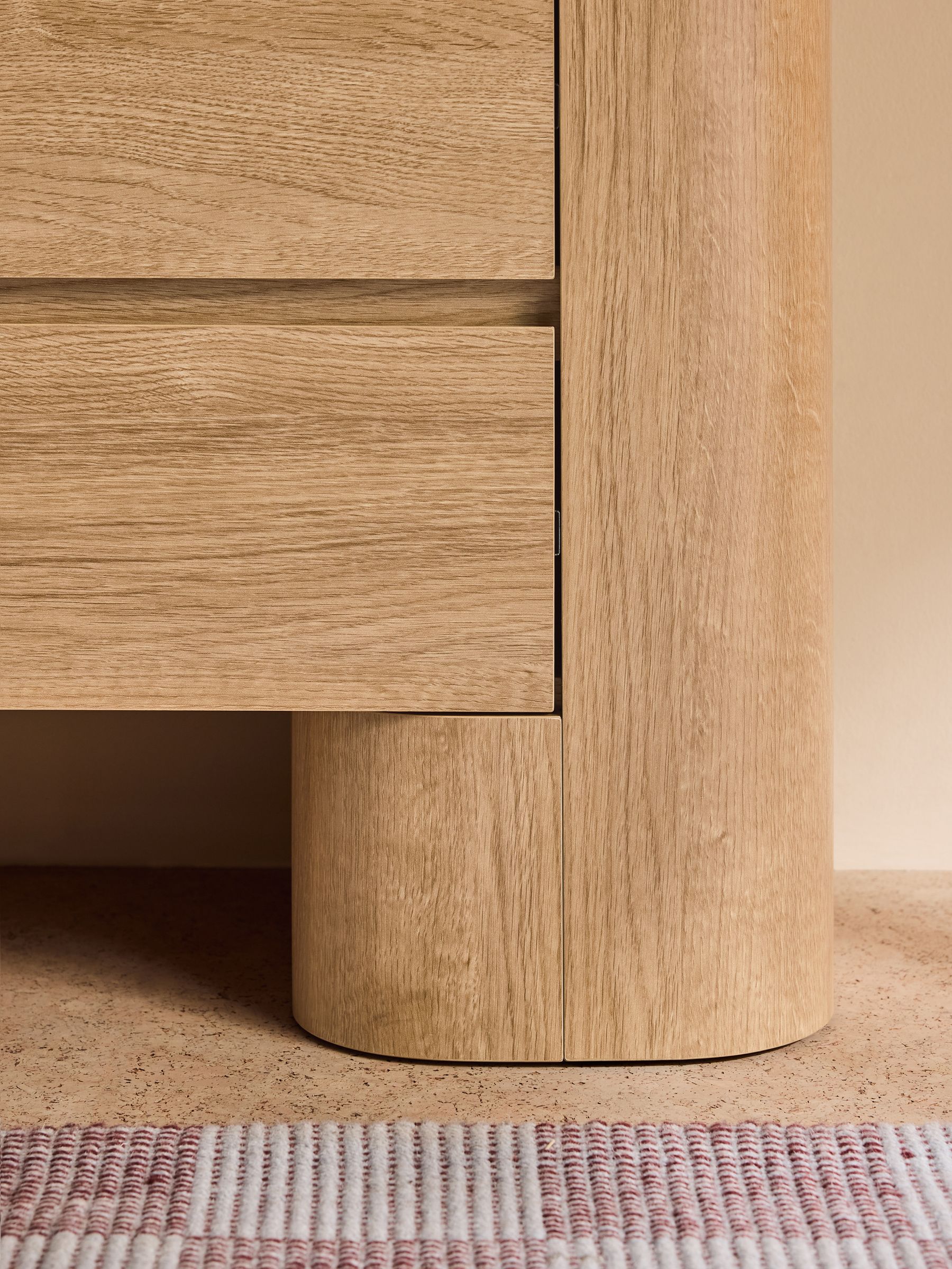 3 Drawer Kain Wide Chest in Light Oak Effect - Image 3 of 6