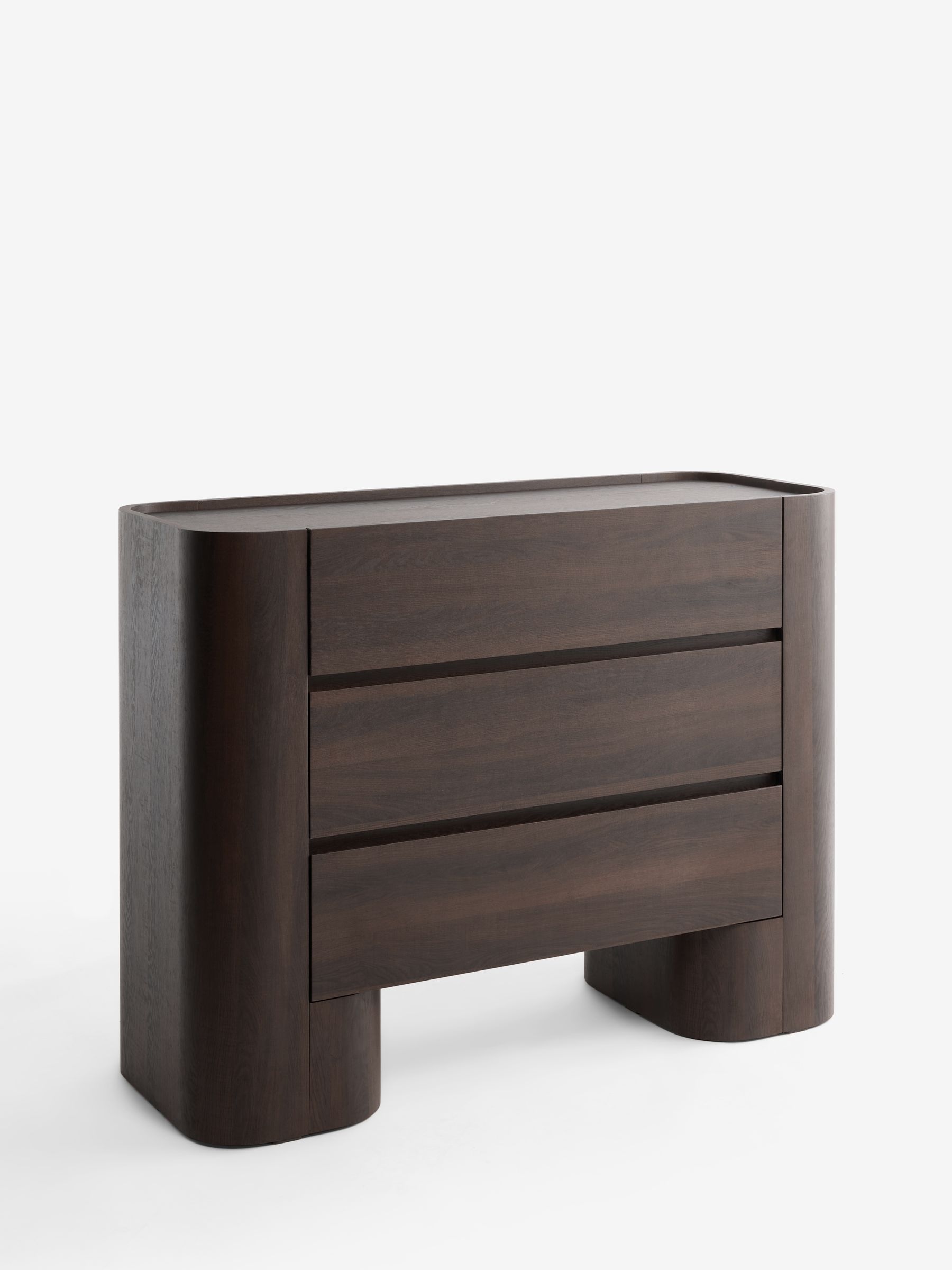 3 Drawer Kain Wide Chest in Dark Wood Effect - Image 5 of 6