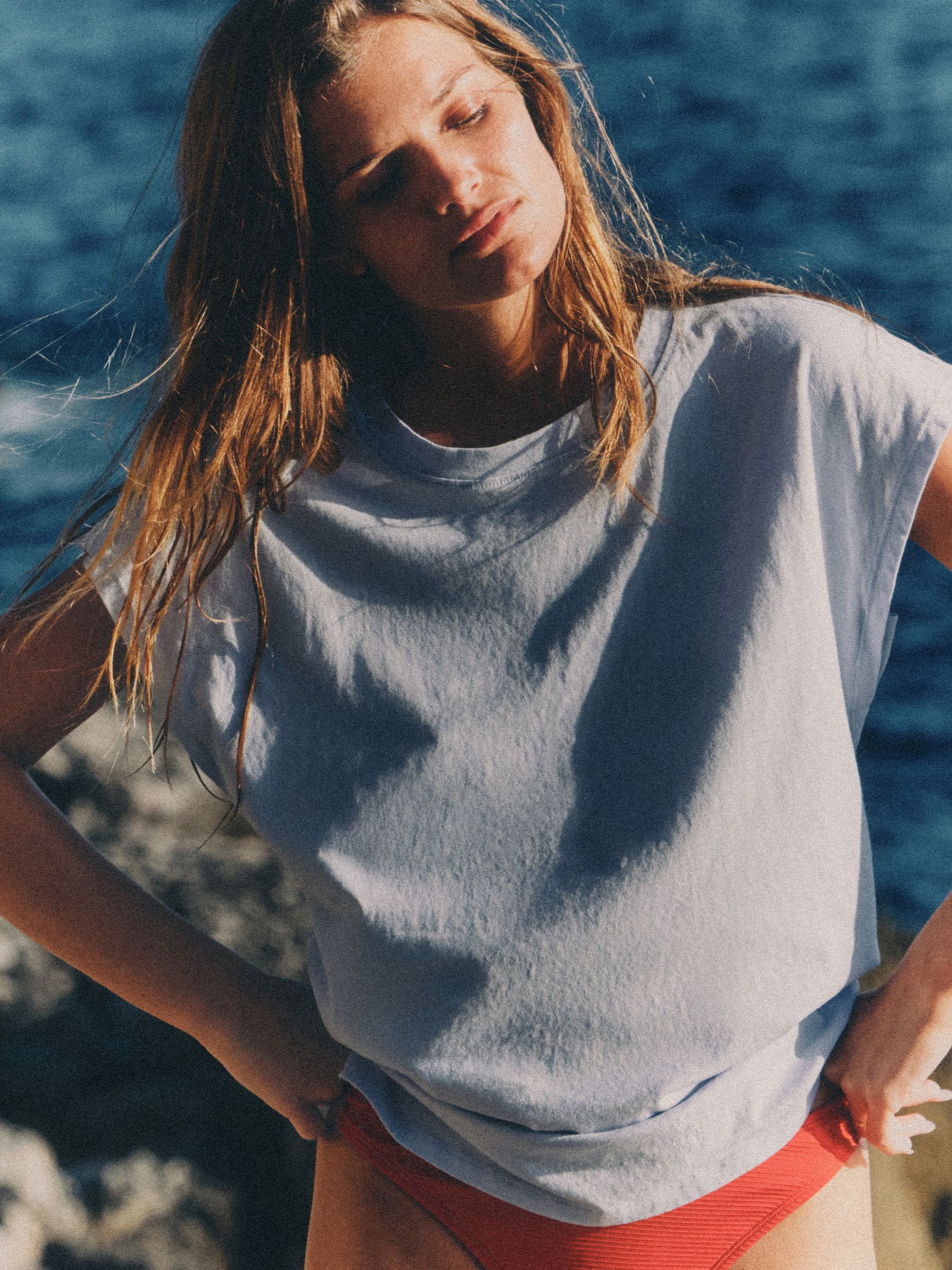 4 Pack Cap Sleeve T-Shirts Navy/Light Blue/Stone Brown/Stripe - Image 5 of 6