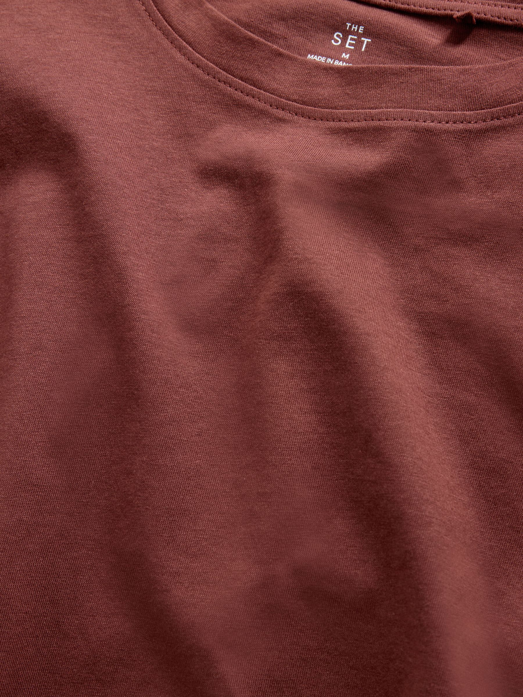 Chocolate Brown/Pinks/White 4 Pack Grown On Sleeve T-Shirt - Image 6 of 6 Chocolate Brown/Pinks/White 4 Pack Grown On Sleeve T-Shirt - Image 6 of 6