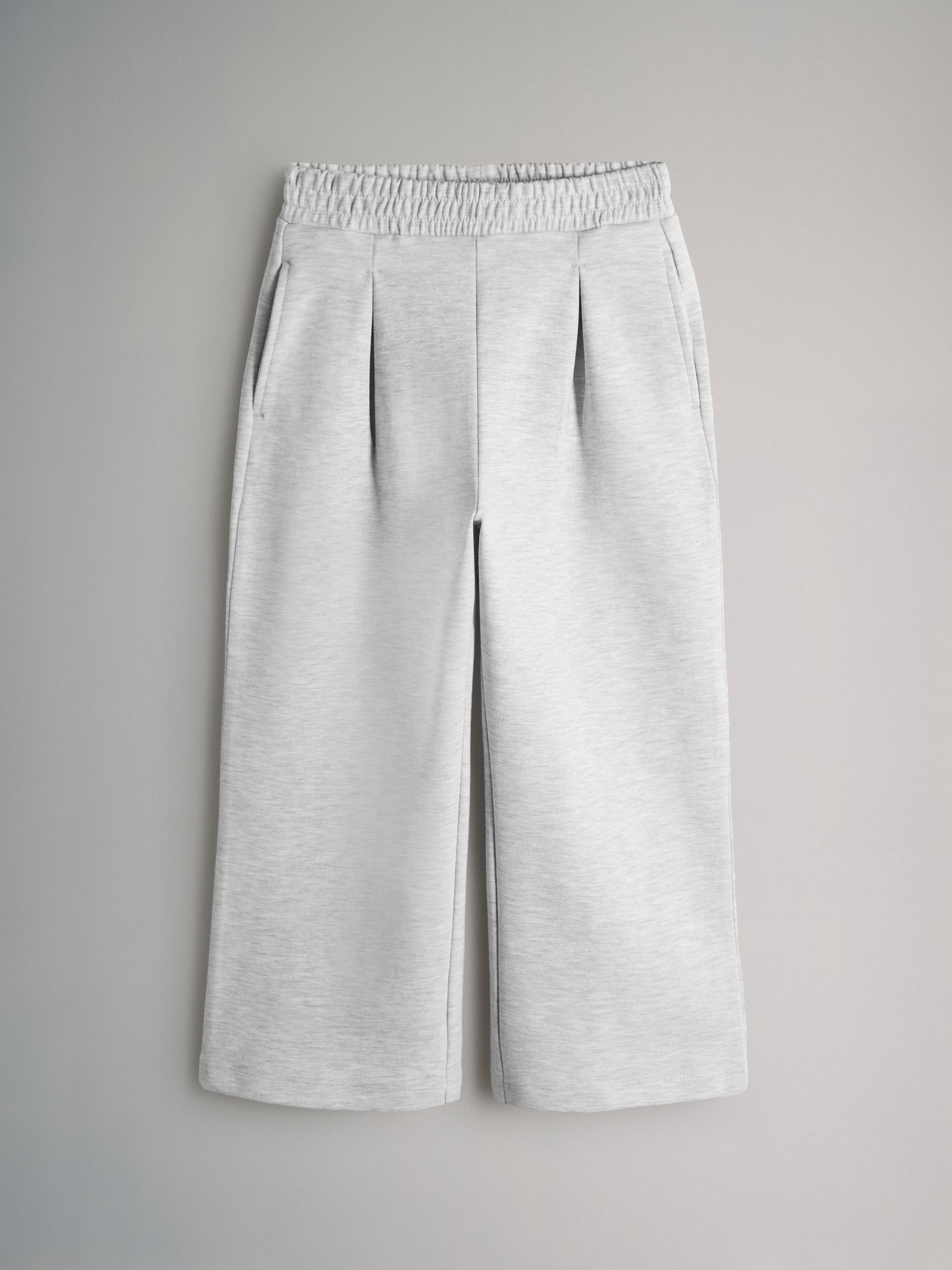 Grey Interlock Cropped Short Sleeve T-Shirt and Wide Leg Joggers Set - Image 3 of 5