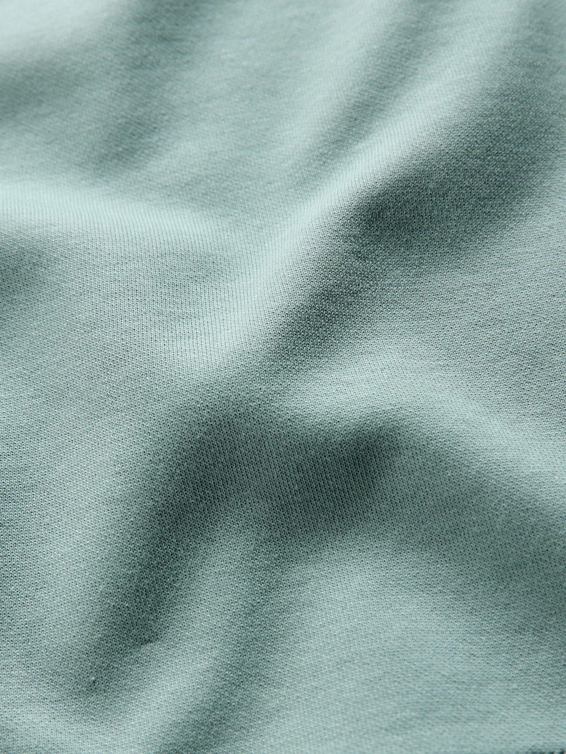 Teal Blue Interlock Cropped Short Sleeve T-Shirt and Wide Leg Joggers Set - Image 5 of 5