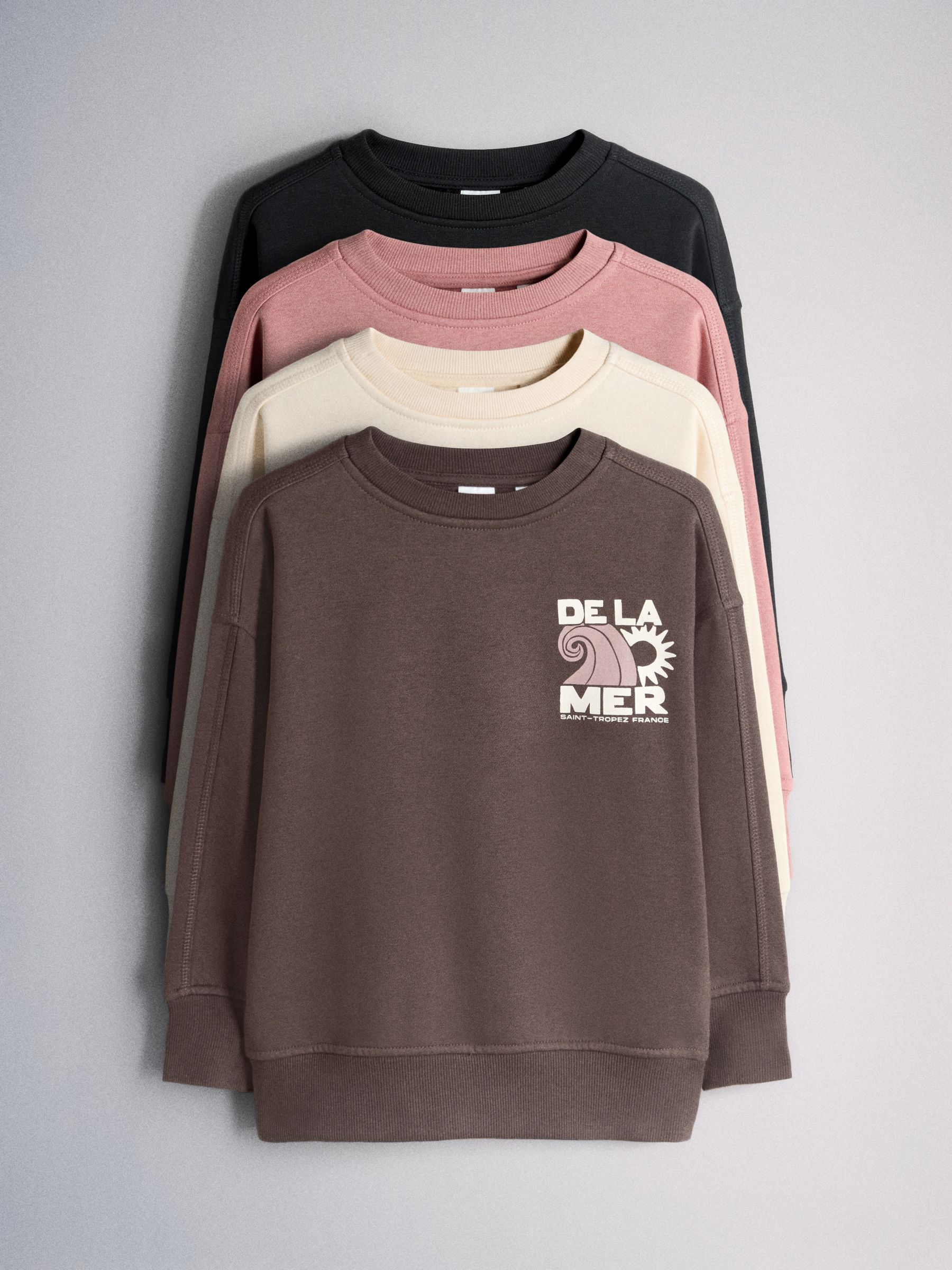 4 Pack Seam Detail Crews Brown/Cream/Pink/Black - Image 2 of 7