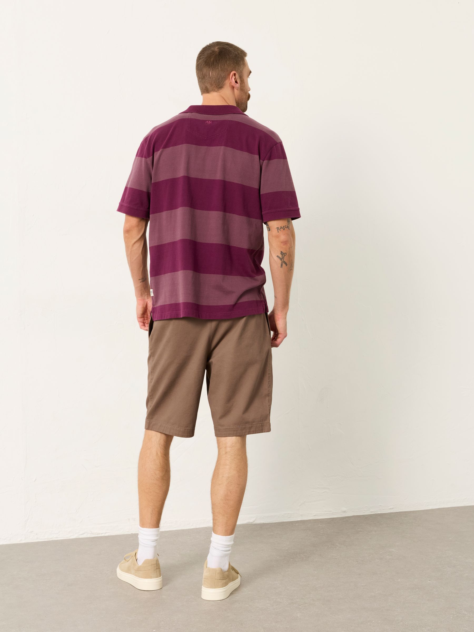 Brown Pleat Front Chino Shorts - Image 2 of 6 Brown Pleat Front Chino Shorts - Image 2 of 6