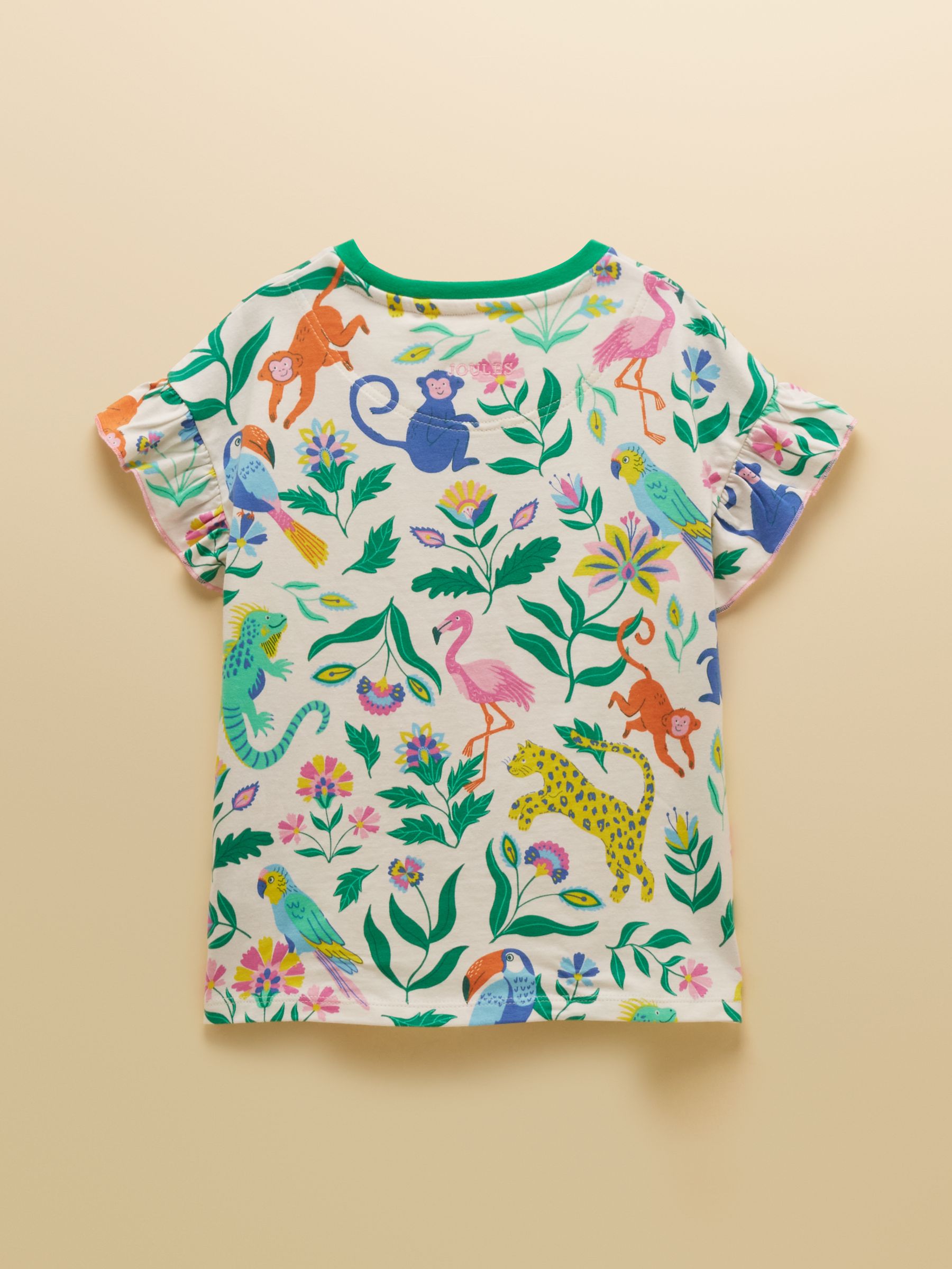 Girls' Waverley Cream Frill Sleeve T-Shirt - Image 2 of 5