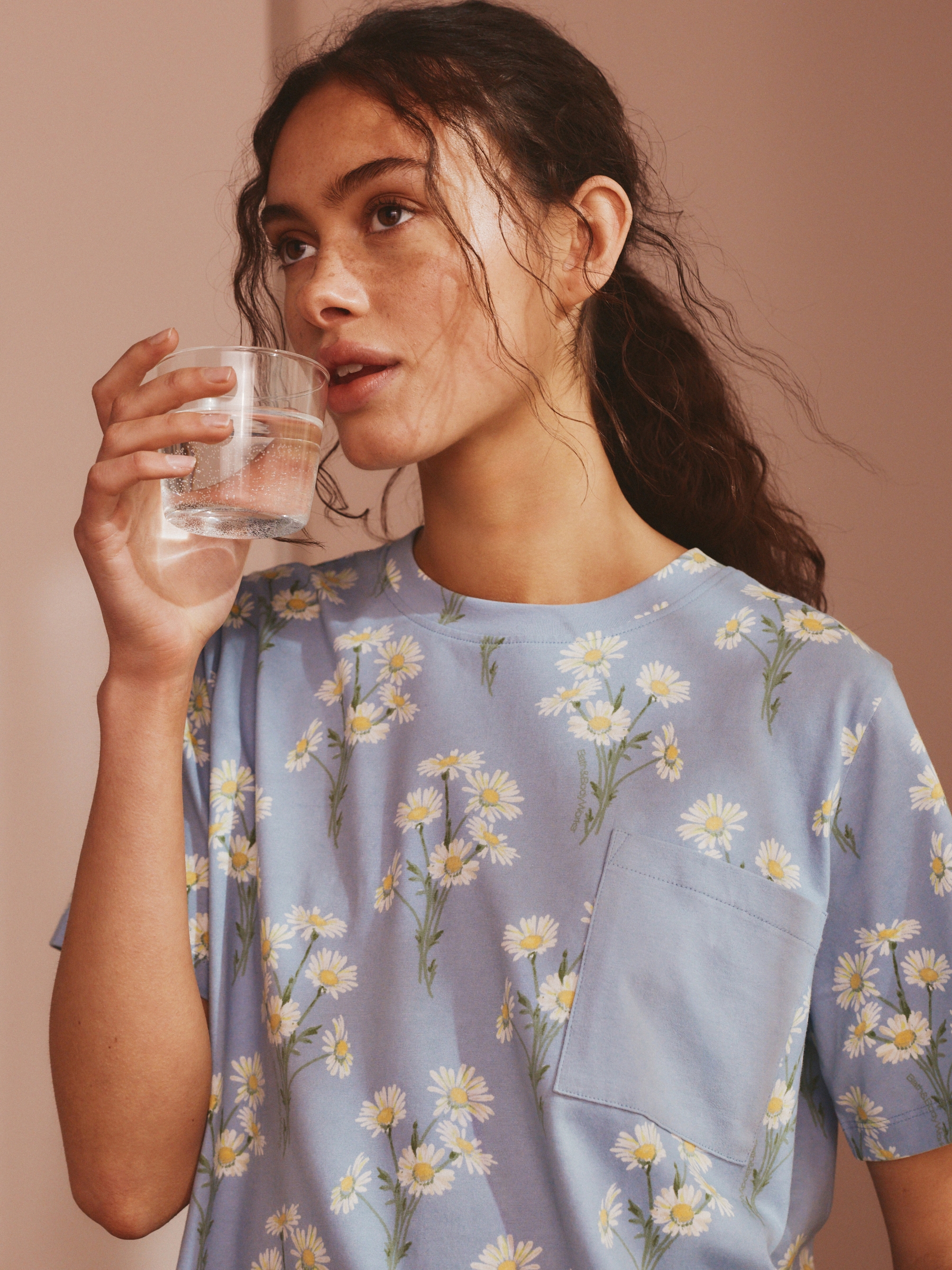 Blue Gingham Daisies Short Pyjamas Set 2 Pack - Image 4 of 15