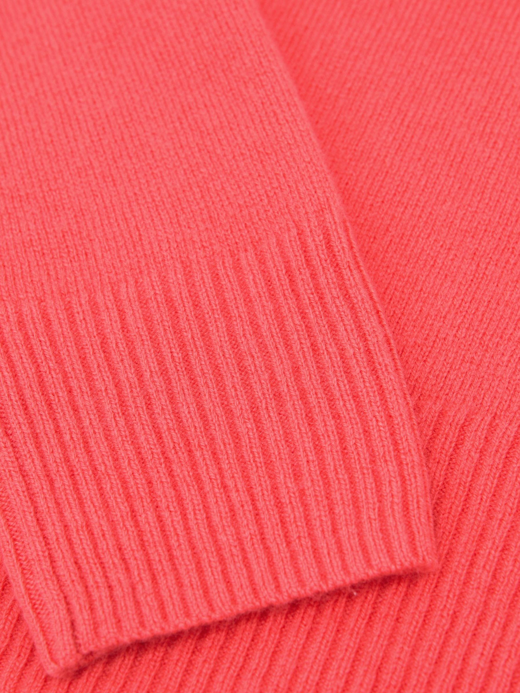 Wool-Blend Open-Stitch Jumper with Cashmere in Coral - Image 5 of 5