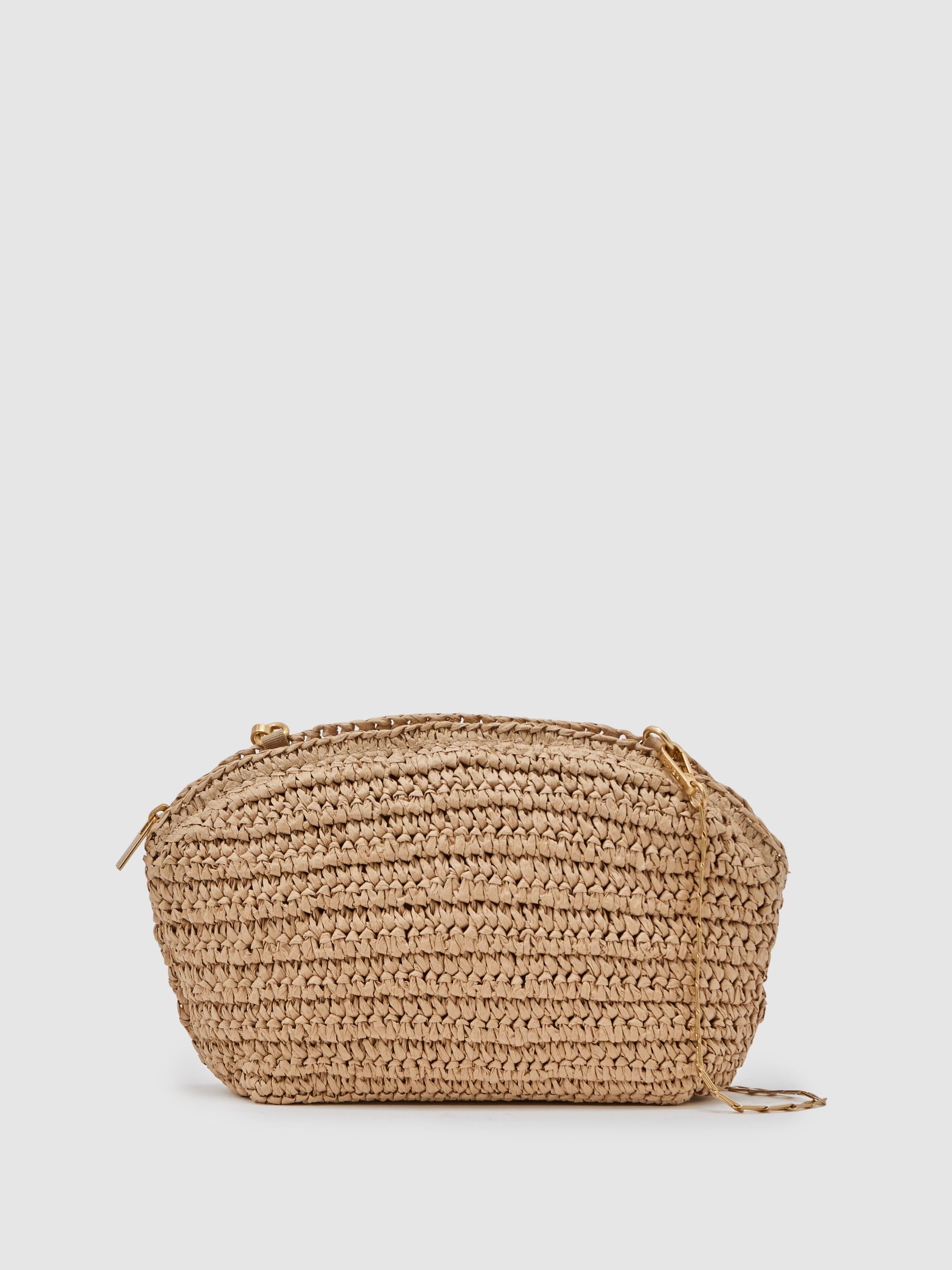 Raffia Clutch Bag in Natural - image 1