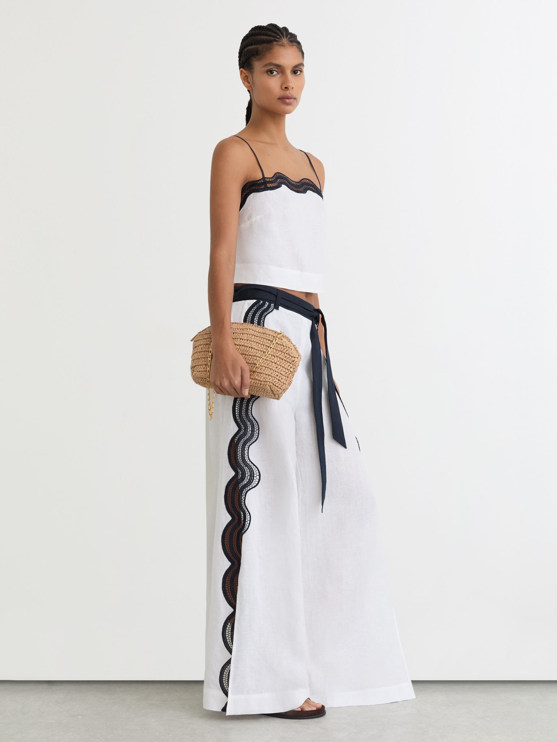 Raffia Clutch Bag in Natural - image 3