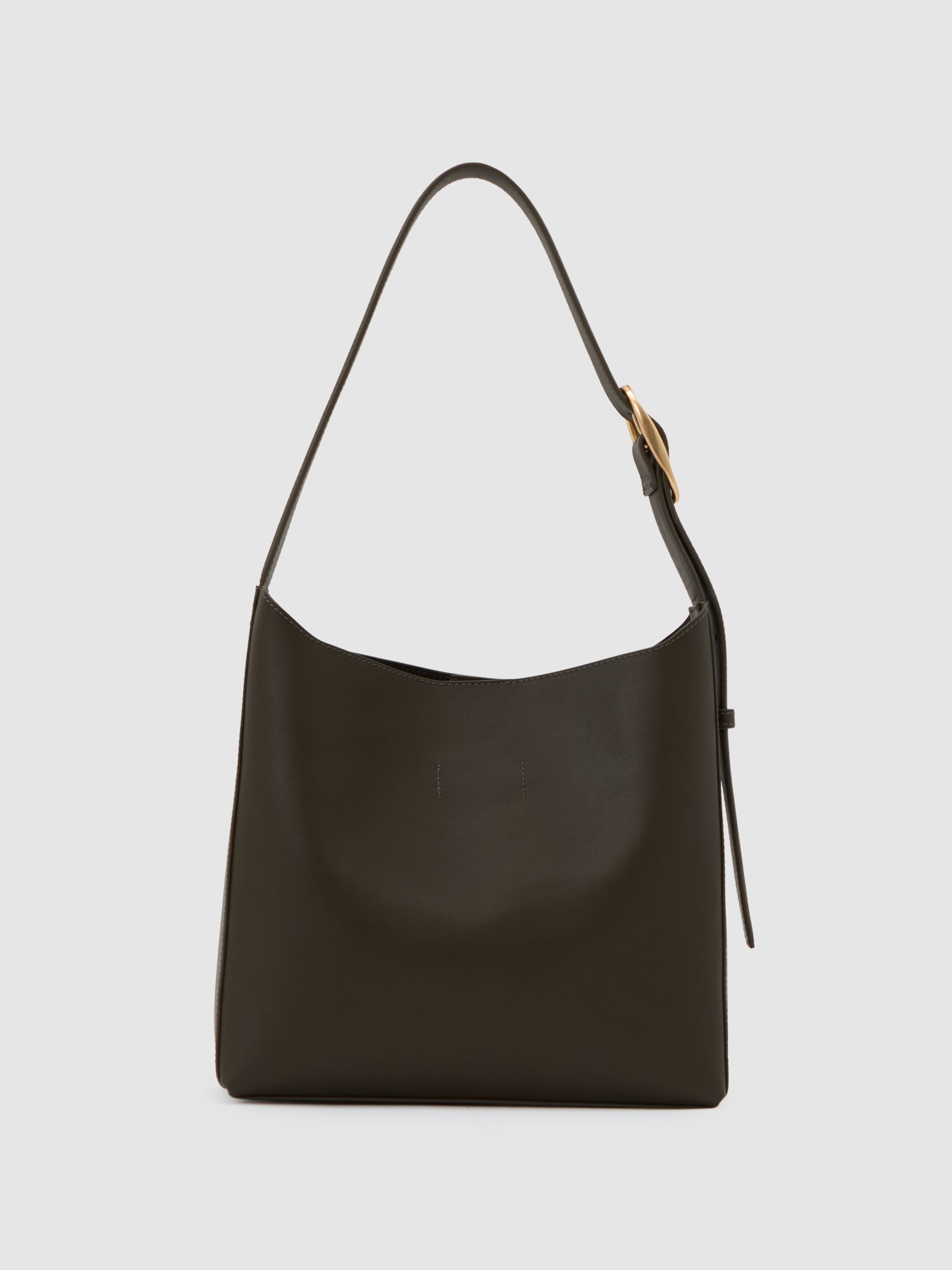 Suede and Leather Tote Bag in Green - image 5