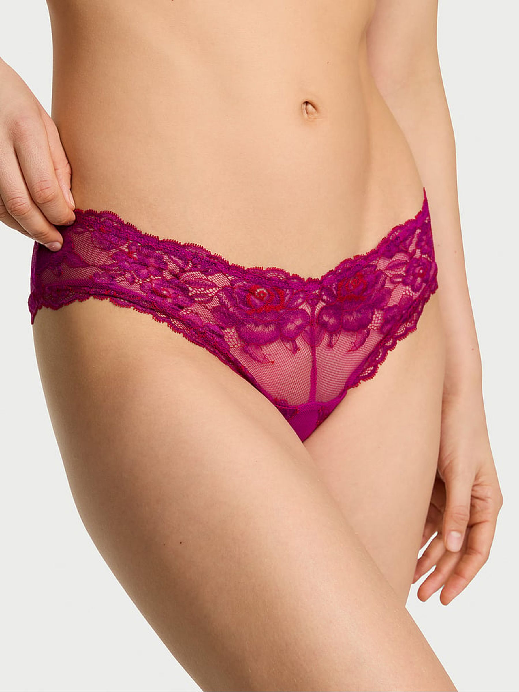 Berrylicious Purple XDye Cheeky Lace Knickers - Image 1 of 2