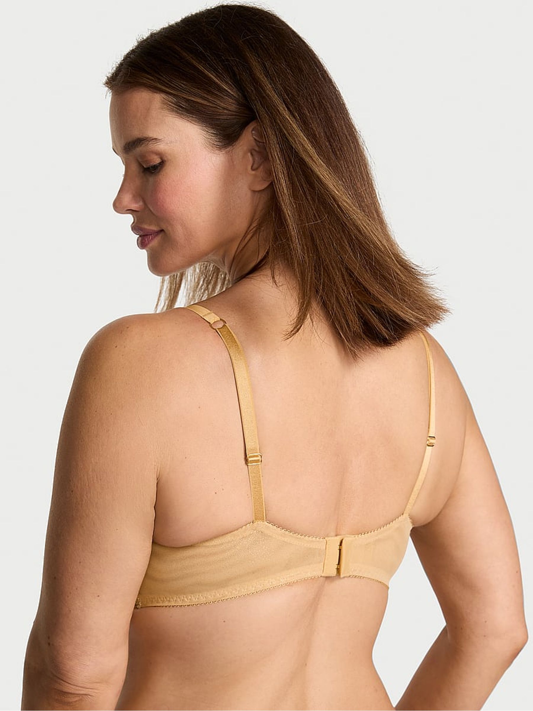 Gold Unlined Demi Showgirl Embroidery Bra - Image 2 of 3