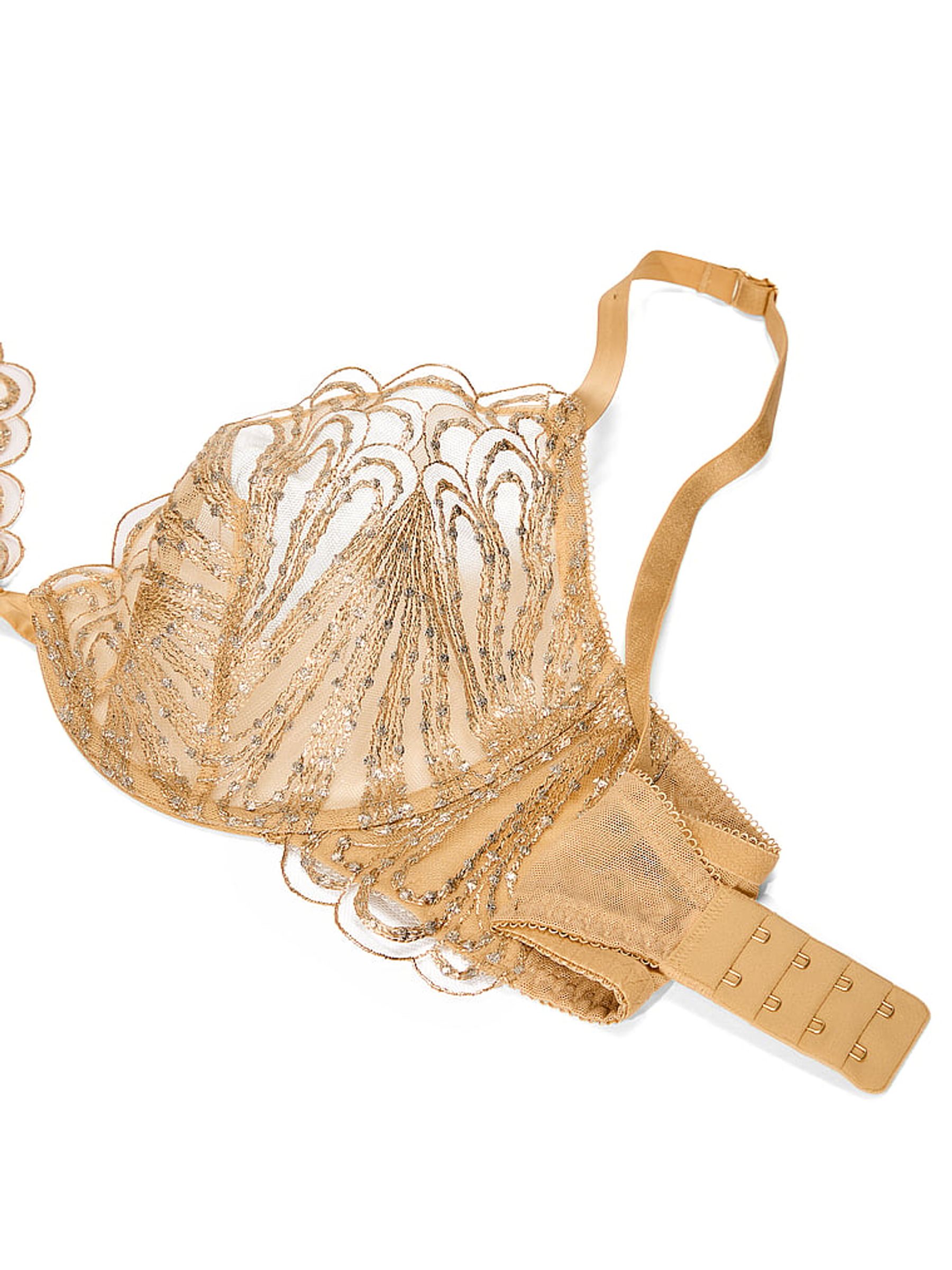 Gold Unlined Demi Showgirl Embroidery Bra - Image 3 of 3 Gold Unlined Demi Showgirl Embroidery Bra - Image 3 of 3