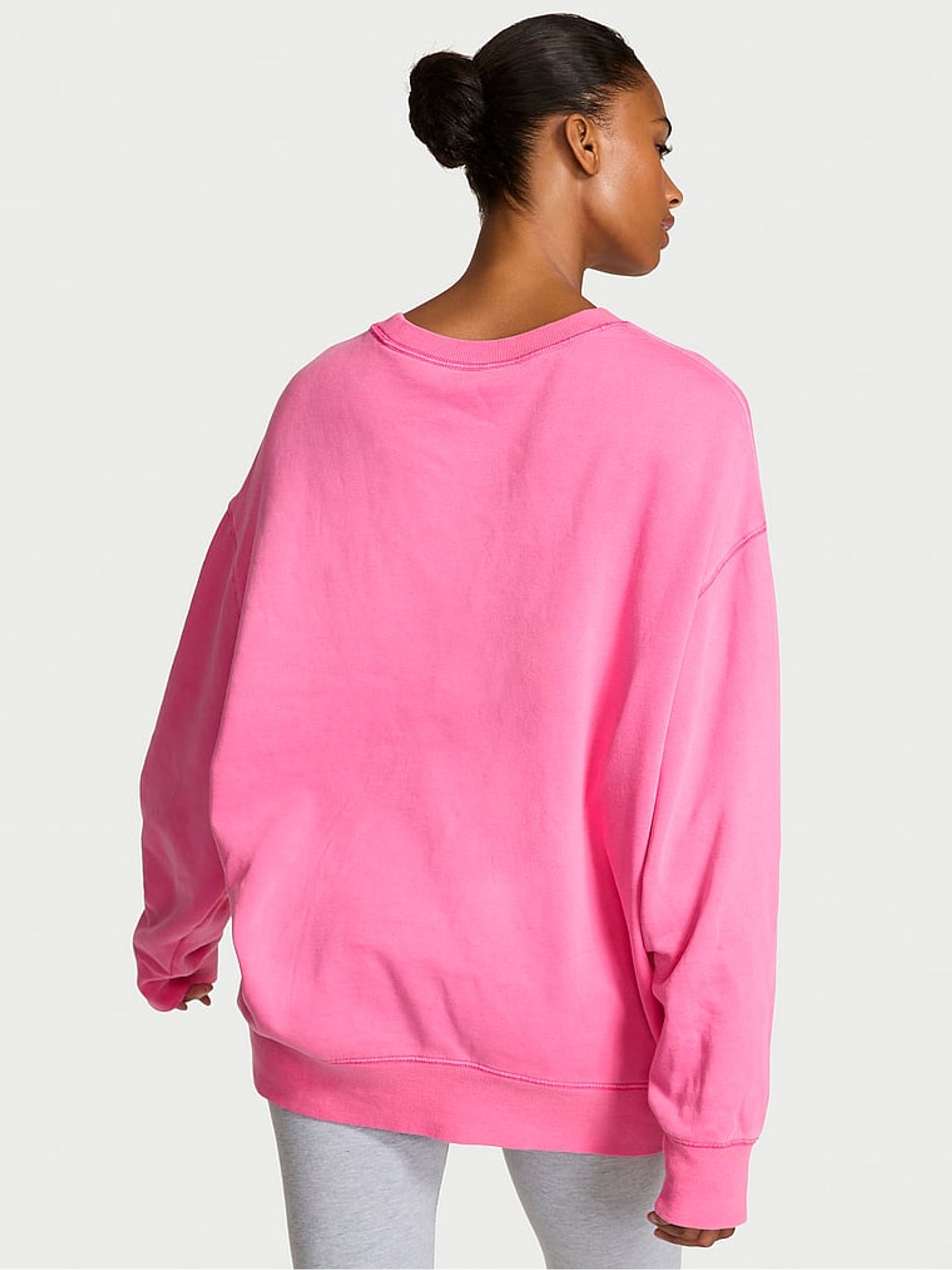Washed Hollywood Pink Angel Oversized Sweatshirt - Image 2 of 2 Washed Hollywood Pink Angel Oversized Sweatshirt - Image 2 of 2