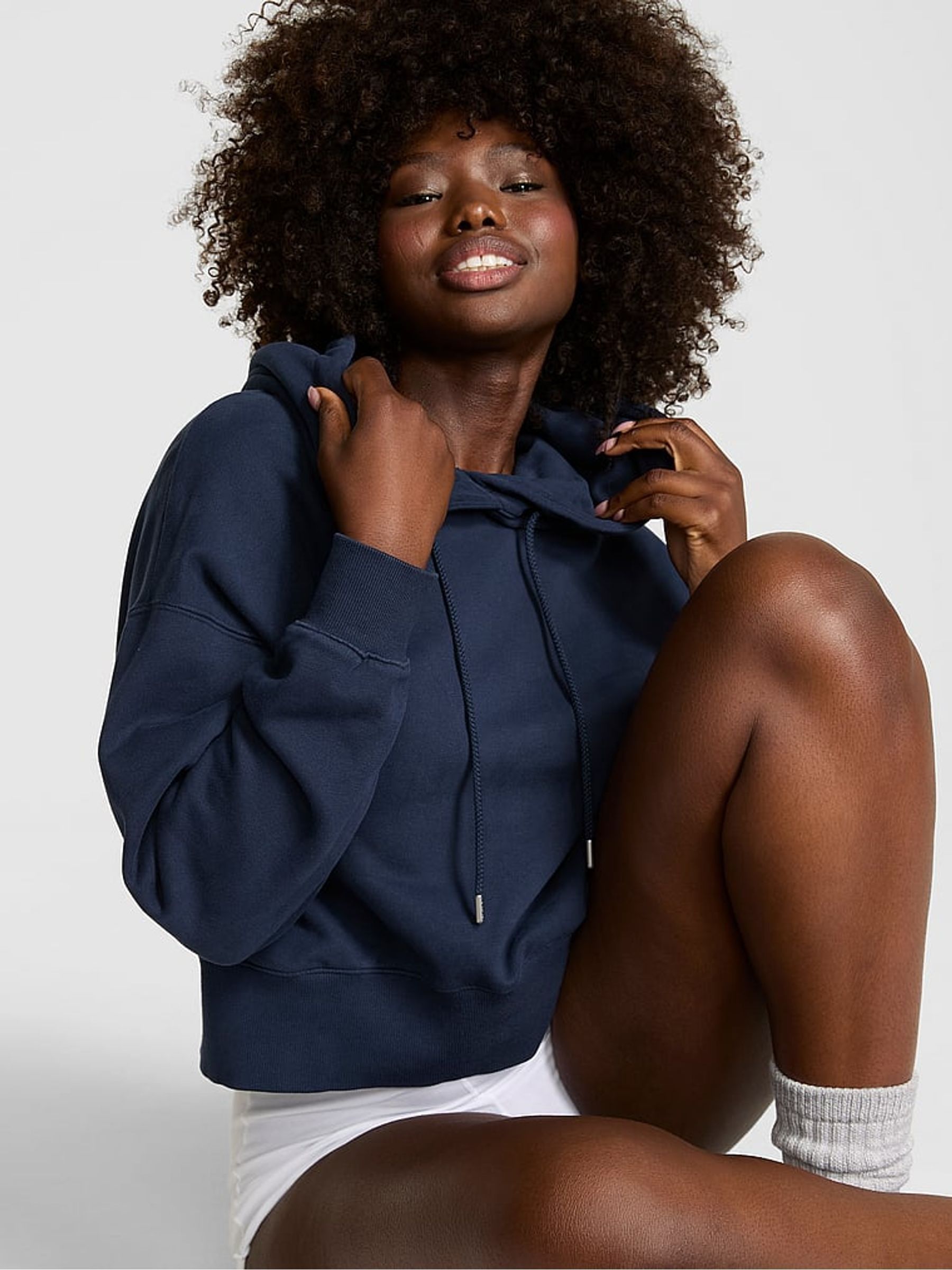 Noir Navy Blue Oversized Hoodie - Image 1 of 2