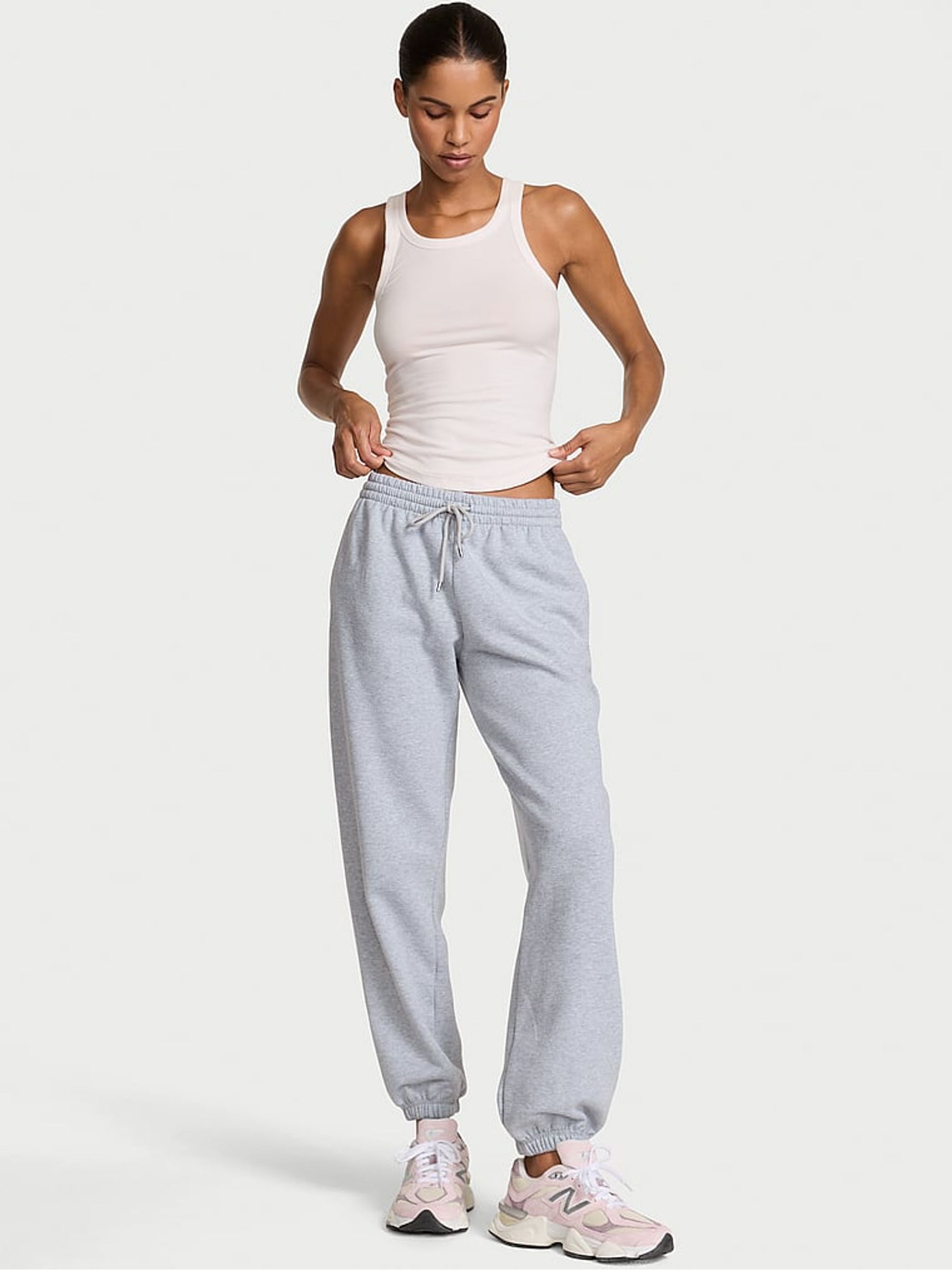 Medium Heather Grey Angel Fleece Joggers - Image 1 of 3 Medium Heather Grey Angel Fleece Joggers - Image 1 of 3