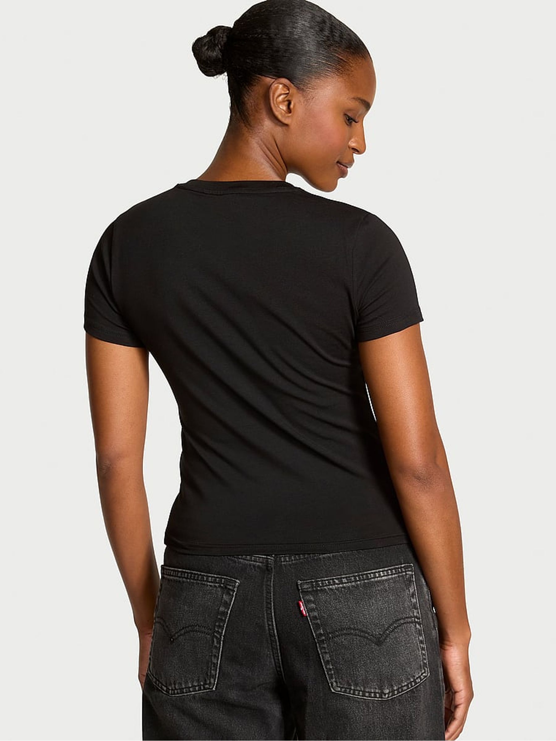 Pure Black Fashion Show Cropped T-Shirt - Image 2 of 2