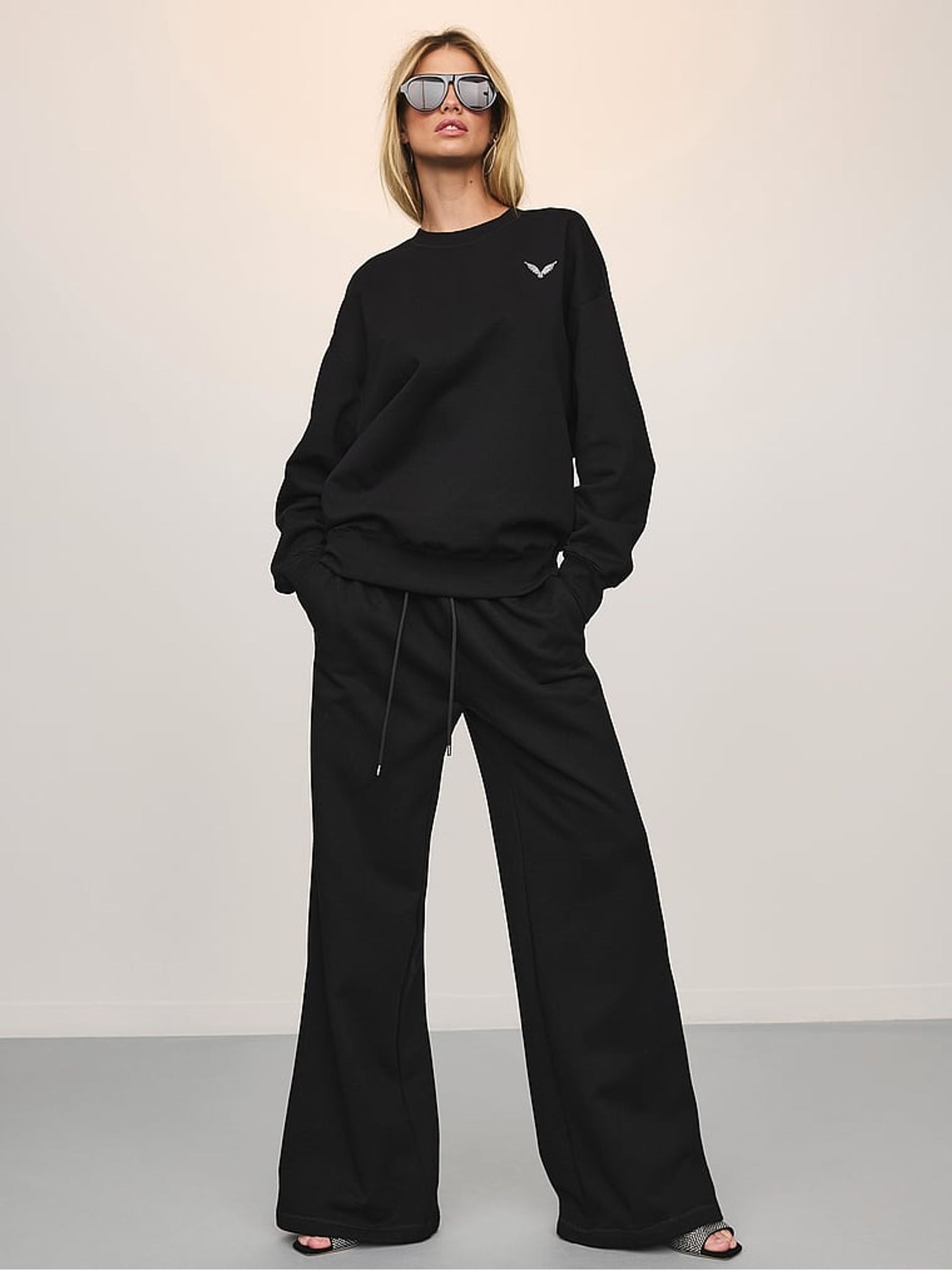 Black Angel Oversized Sweatshirt - Image 1 of 1