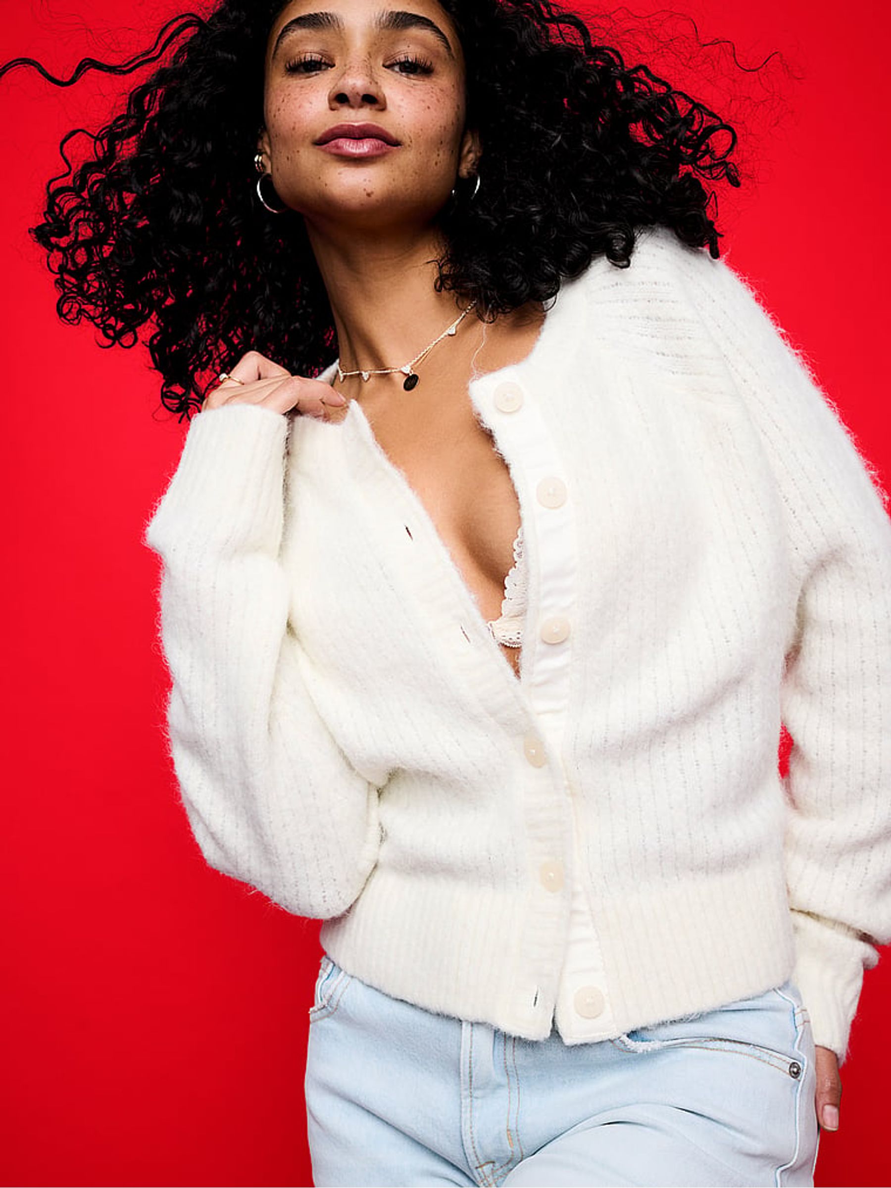 Winter White Knit Cardigan - Image 3 of 3