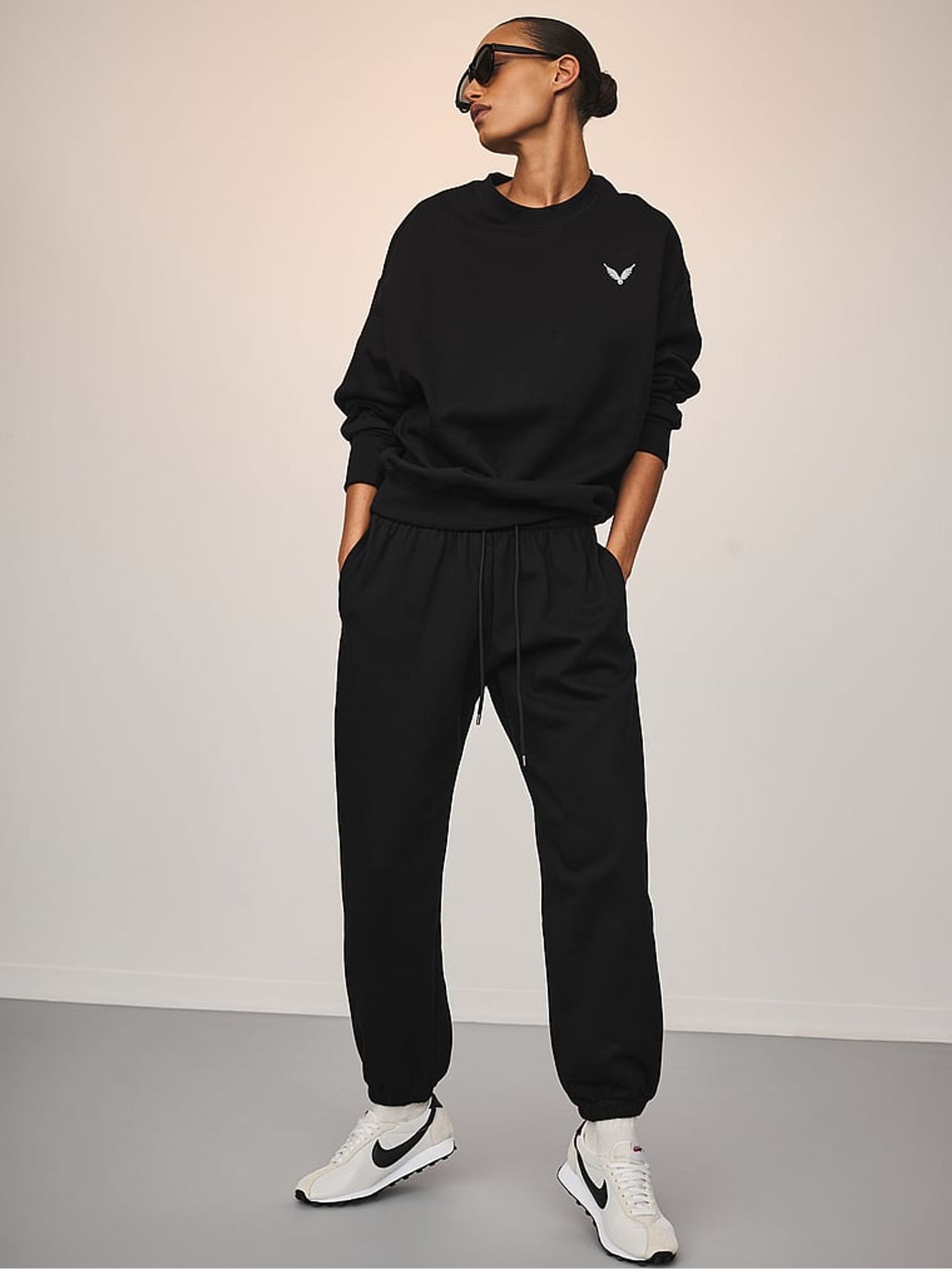 Black Angel Fleece Joggers - Image 3 of 3