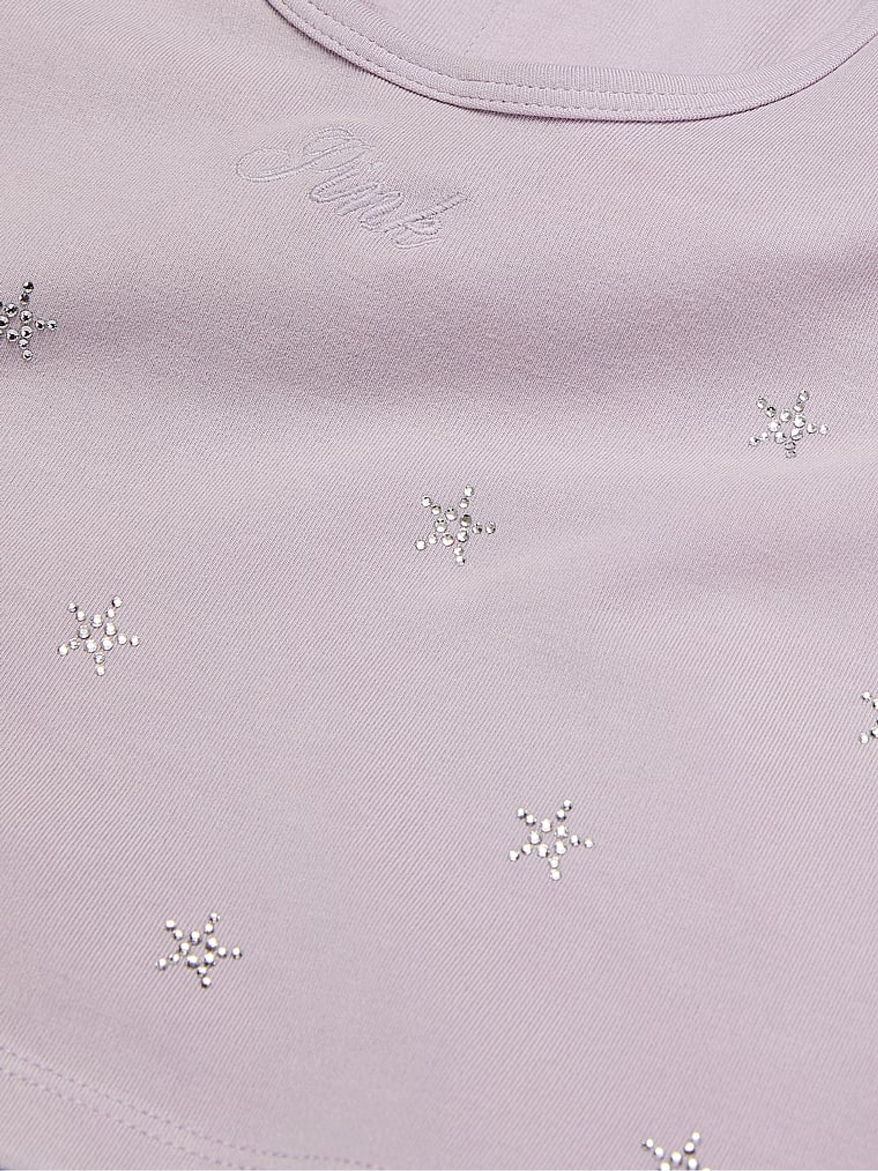 Spring Violet Purple Cotton Halter Bra Top - Image 4 of 4