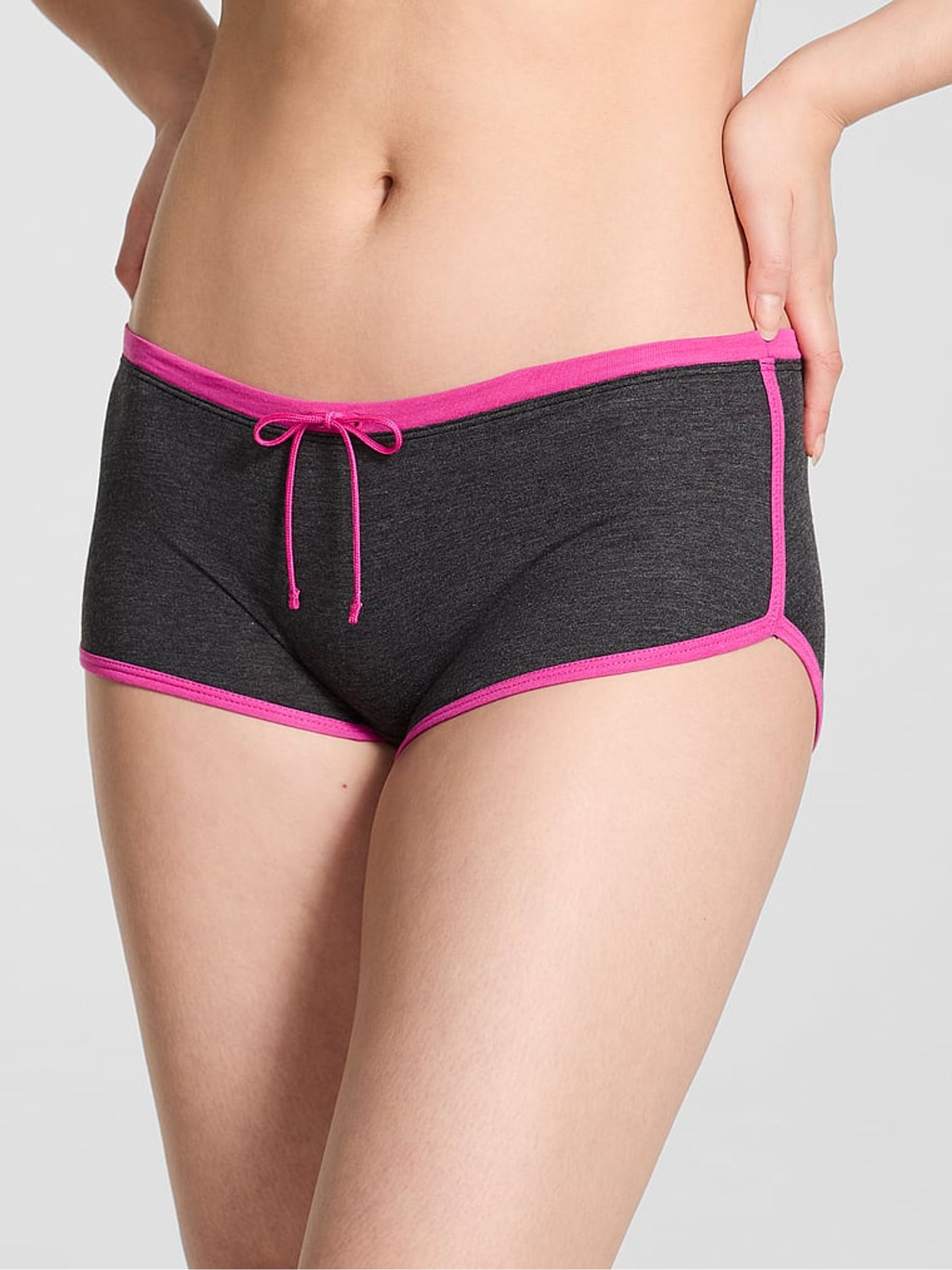 Charcoal Heather Grey Cotton Dorm Knickers - Image 1 of 2
