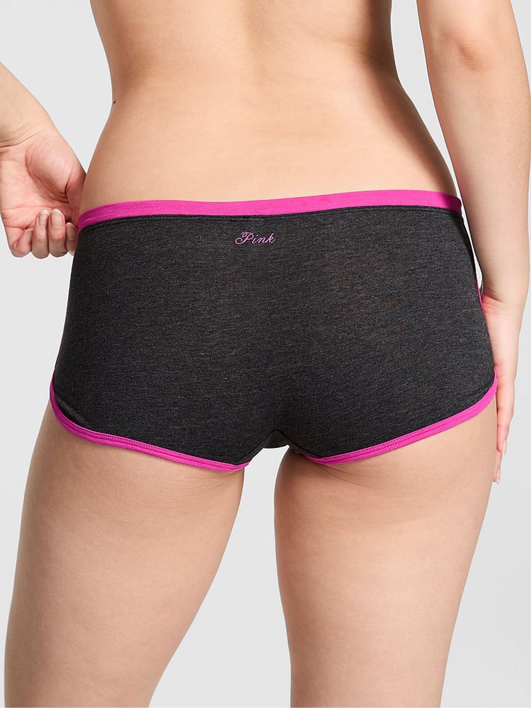 Charcoal Heather Grey Cotton Dorm Knickers - Image 2 of 2