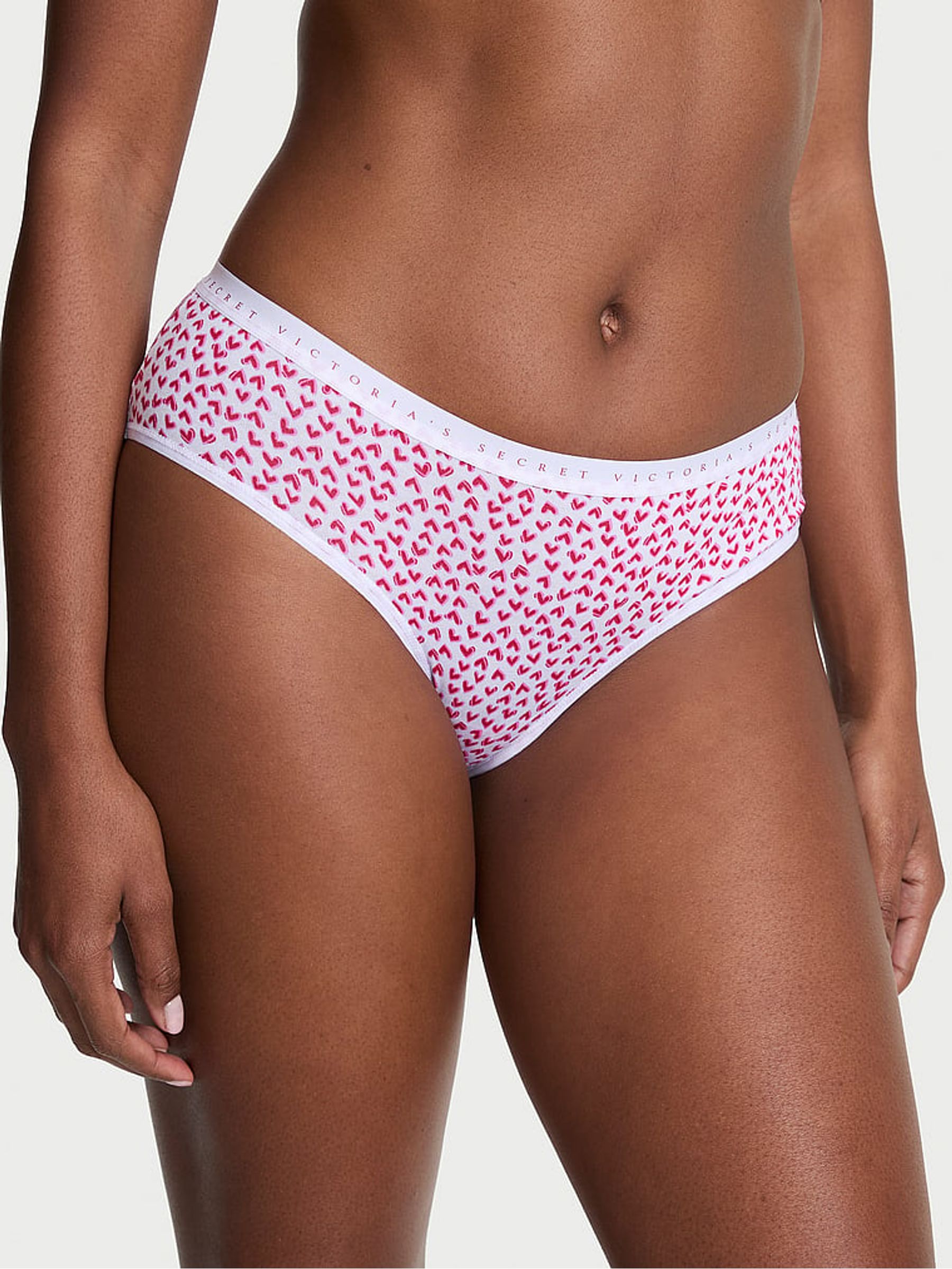 White Ditsy Hearts Hipster Knickers - Image 1 of 2
