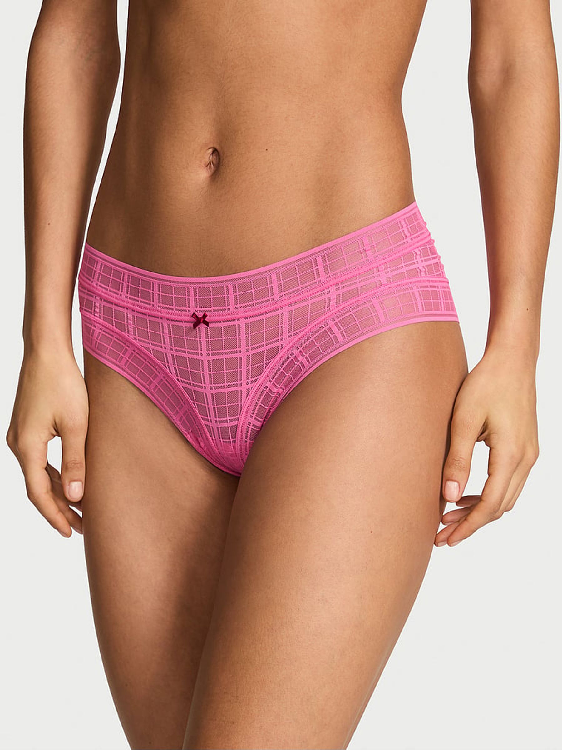 Rose Garden Pink Cheeky Tartan Knickers - Image 1 of 2 Rose Garden Pink Cheeky Tartan Knickers - Image 1 of 2