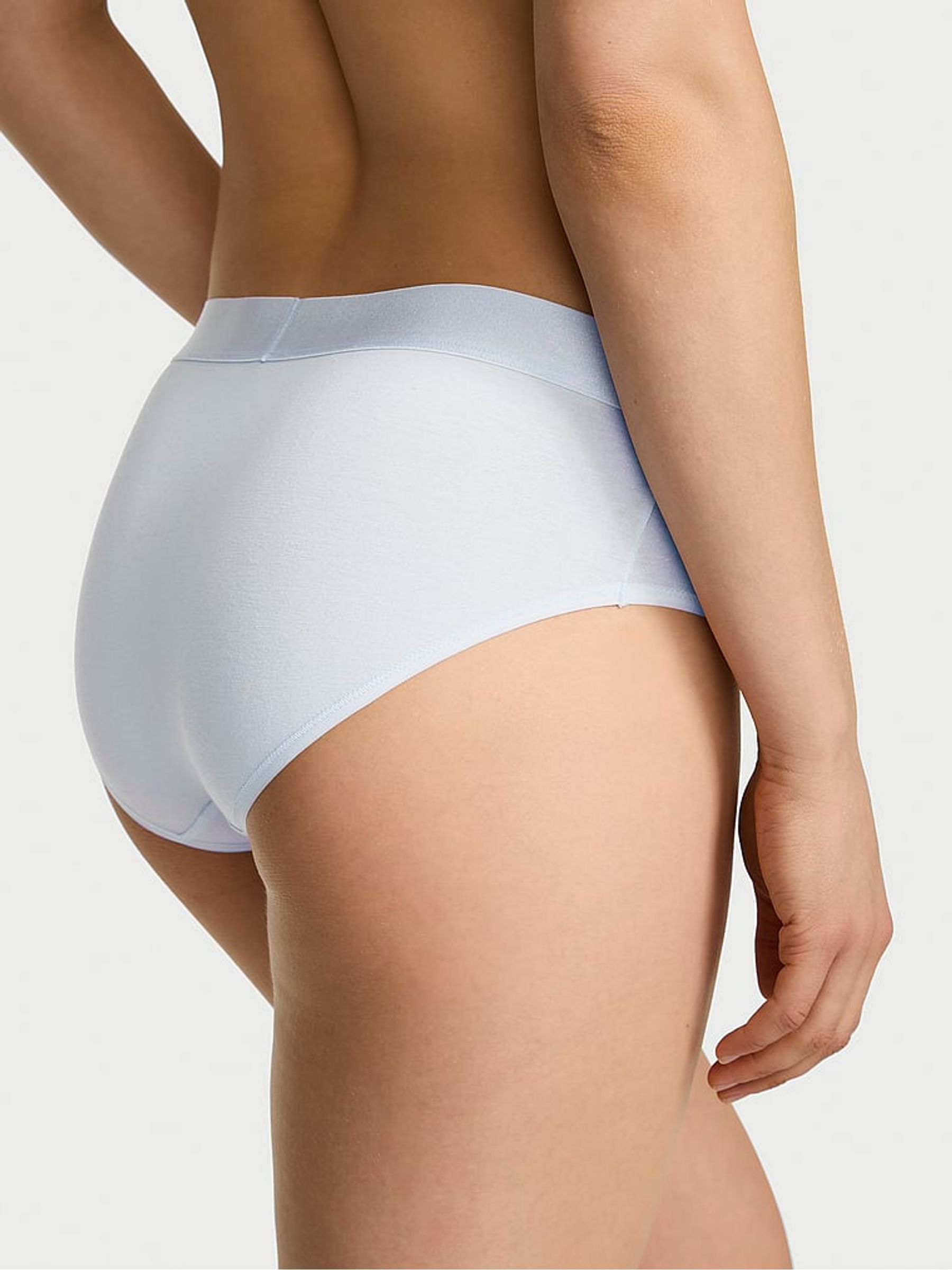 Gossamer Blue Hipster Logo Cotton Heart Shine Patch Knickers - Image 2 of 2 Gossamer Blue Hipster Logo Cotton Heart Shine Patch Knickers - Image 2 of 2